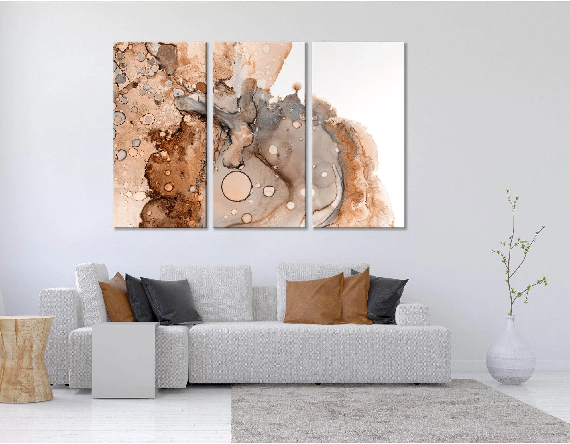 Ginger Octopus Abstract №04272 Ready to Hang Canvas Print - Zellart Canvas Prints ALL_Products