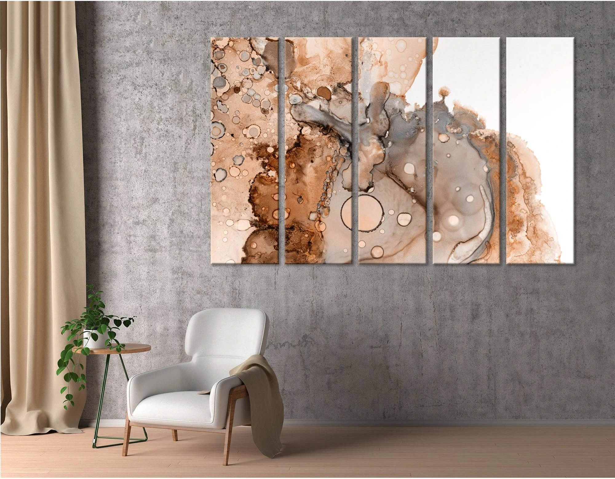 Ginger Octopus Abstract №04272 Ready to Hang Canvas Print - Zellart Canvas Prints ALL_Products