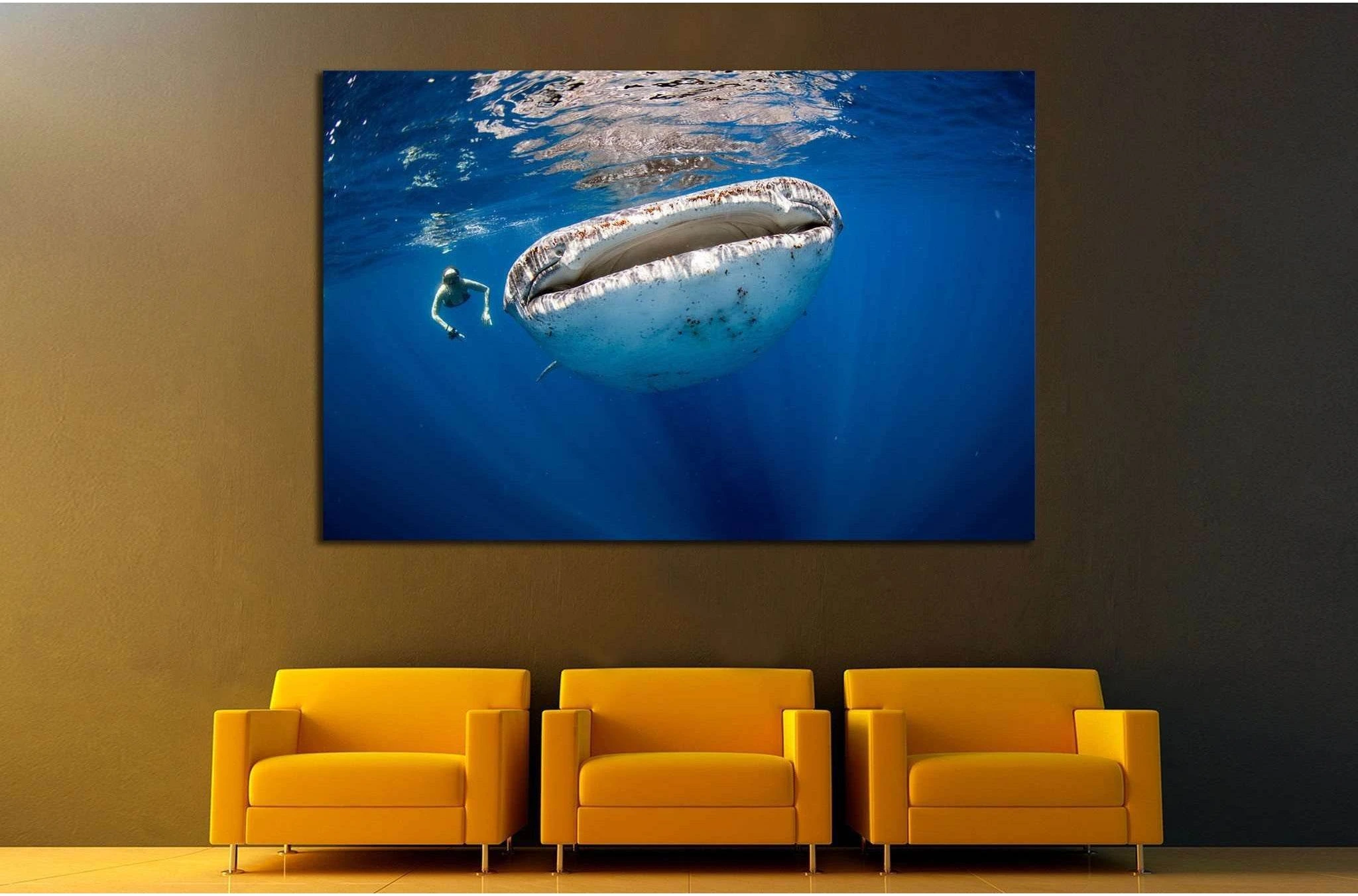 Girl and Whale №507 Ready to Hang Canvas Print - Zellart Canvas Prints ALL_Products, s-507, Whale