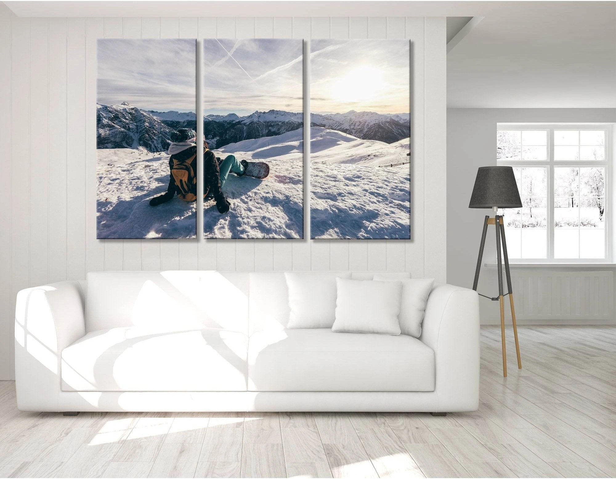 Girl Enjoys The View On The Mountains №04446 Ready to Hang Canvas Print - Zellart Canvas Prints ALL_Products