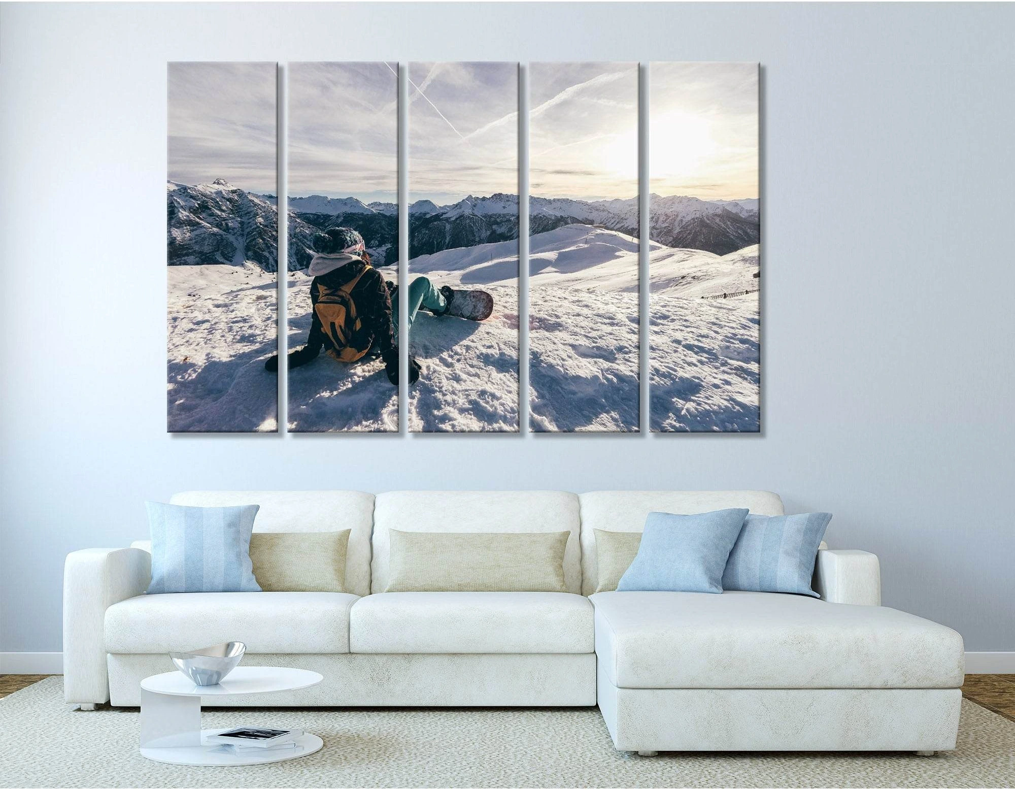 Girl Enjoys The View On The Mountains №04446 Ready to Hang Canvas Print - Zellart Canvas Prints ALL_Products