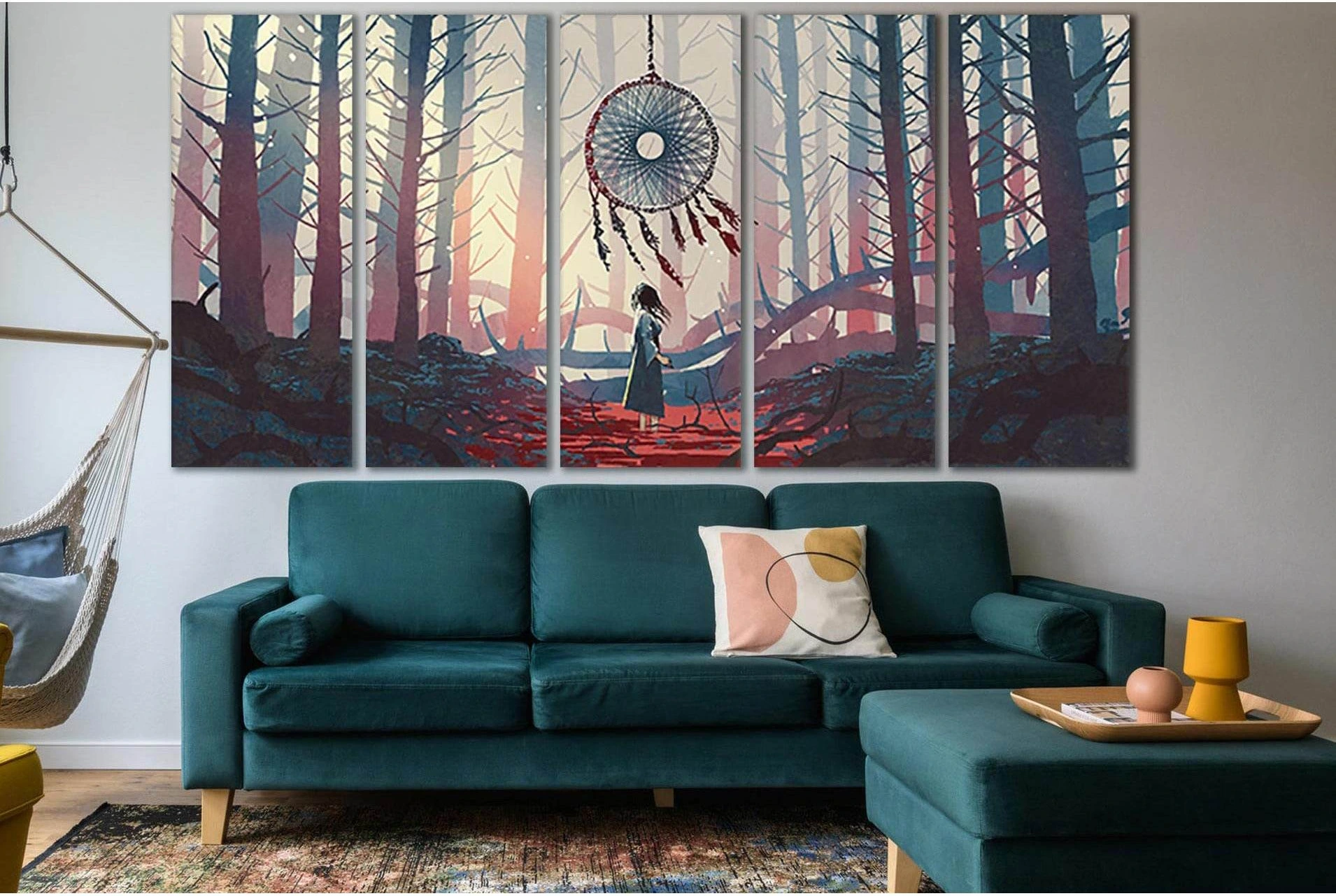 Girl In The Mysterious Forest №SL1225 Ready to Hang Canvas Print - Zellart Canvas Prints 0new, ALL_Products, Fantasy And Sci Fi Wall Art
