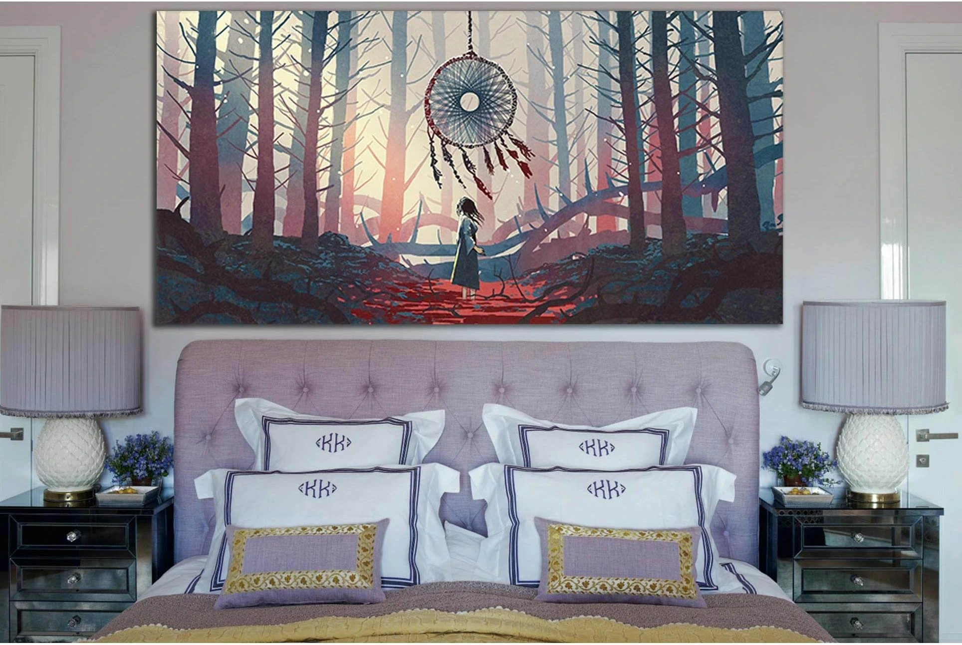 Girl In The Mysterious Forest №SL1225 Ready to Hang Canvas Print - Zellart Canvas Prints 0new, ALL_Products, Fantasy And Sci Fi Wall Art