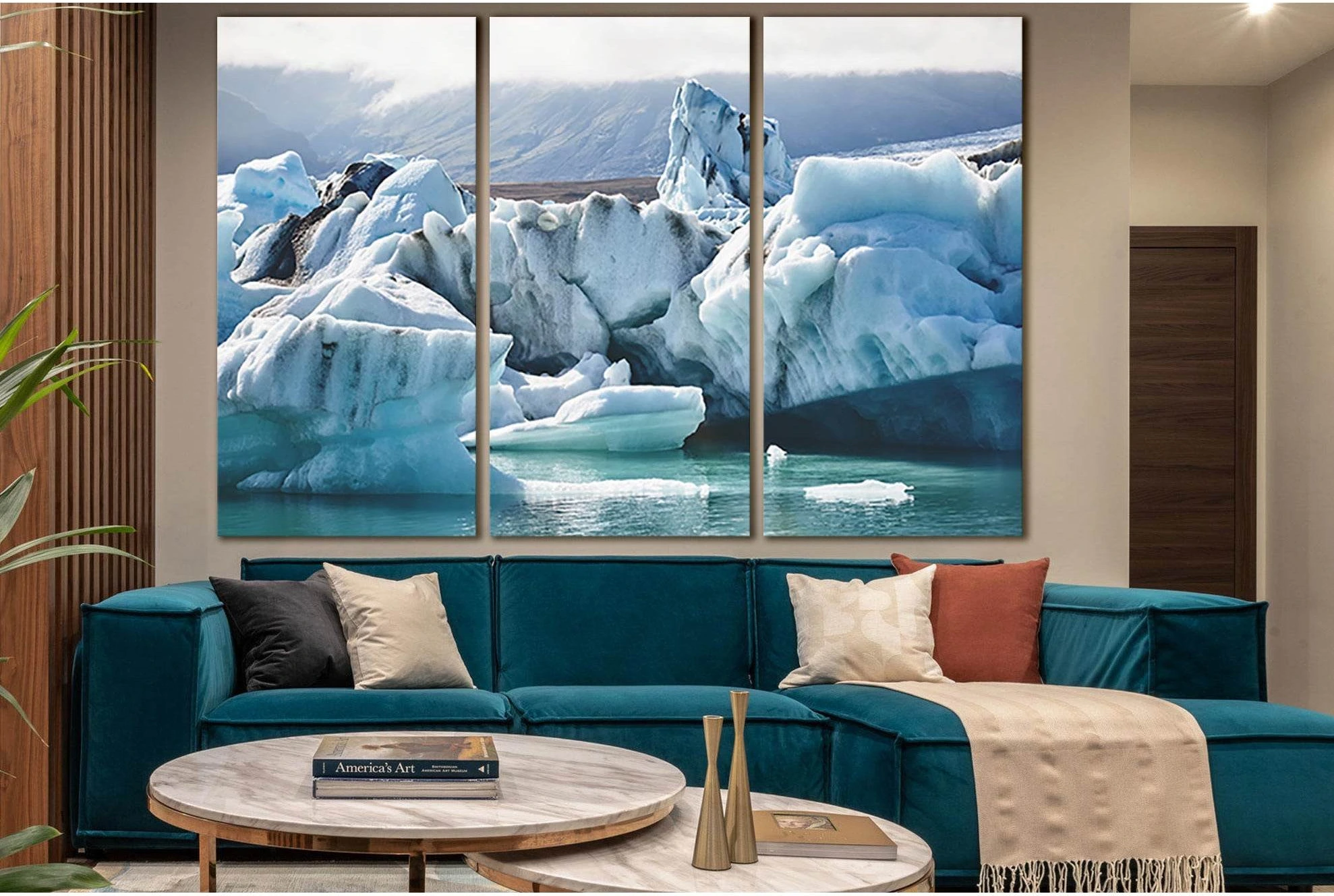 Glacial lagoon №SL1300 Ready to Hang Canvas Print - Zellart Canvas Prints 0new, ALL_Products, Glacials