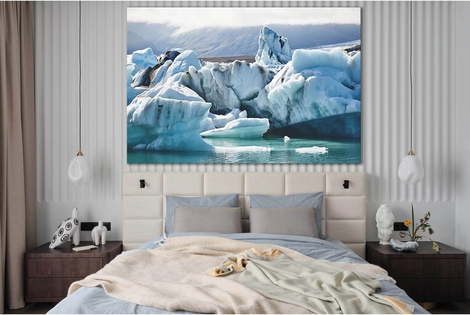 Glacial lagoon №SL1300 Ready to Hang Canvas Print - Zellart Canvas Prints 0new, ALL_Products, Glacials