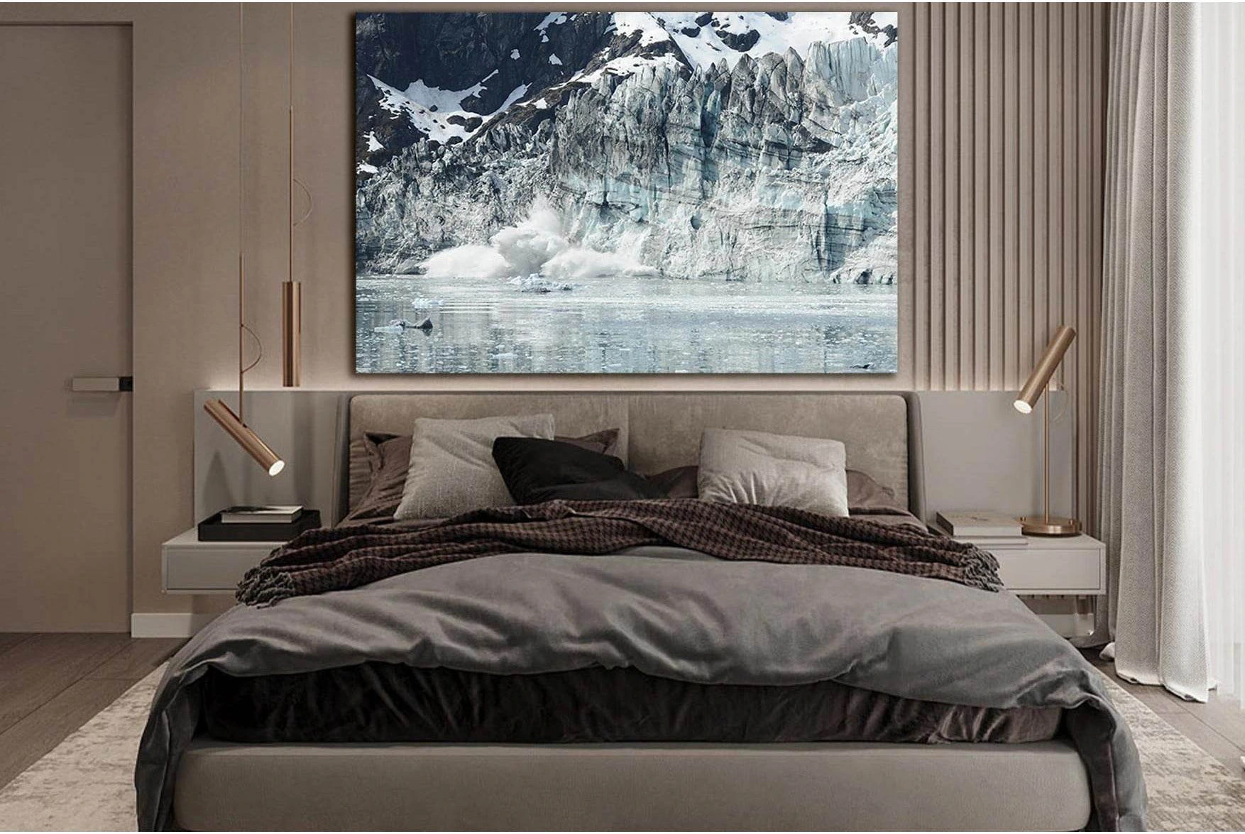 Glacier Bay Alaska Clalving An Iceberg №SL1337 Ready to Hang Canvas Print - Zellart Canvas Prints 0new, ALL_Products, Glacials