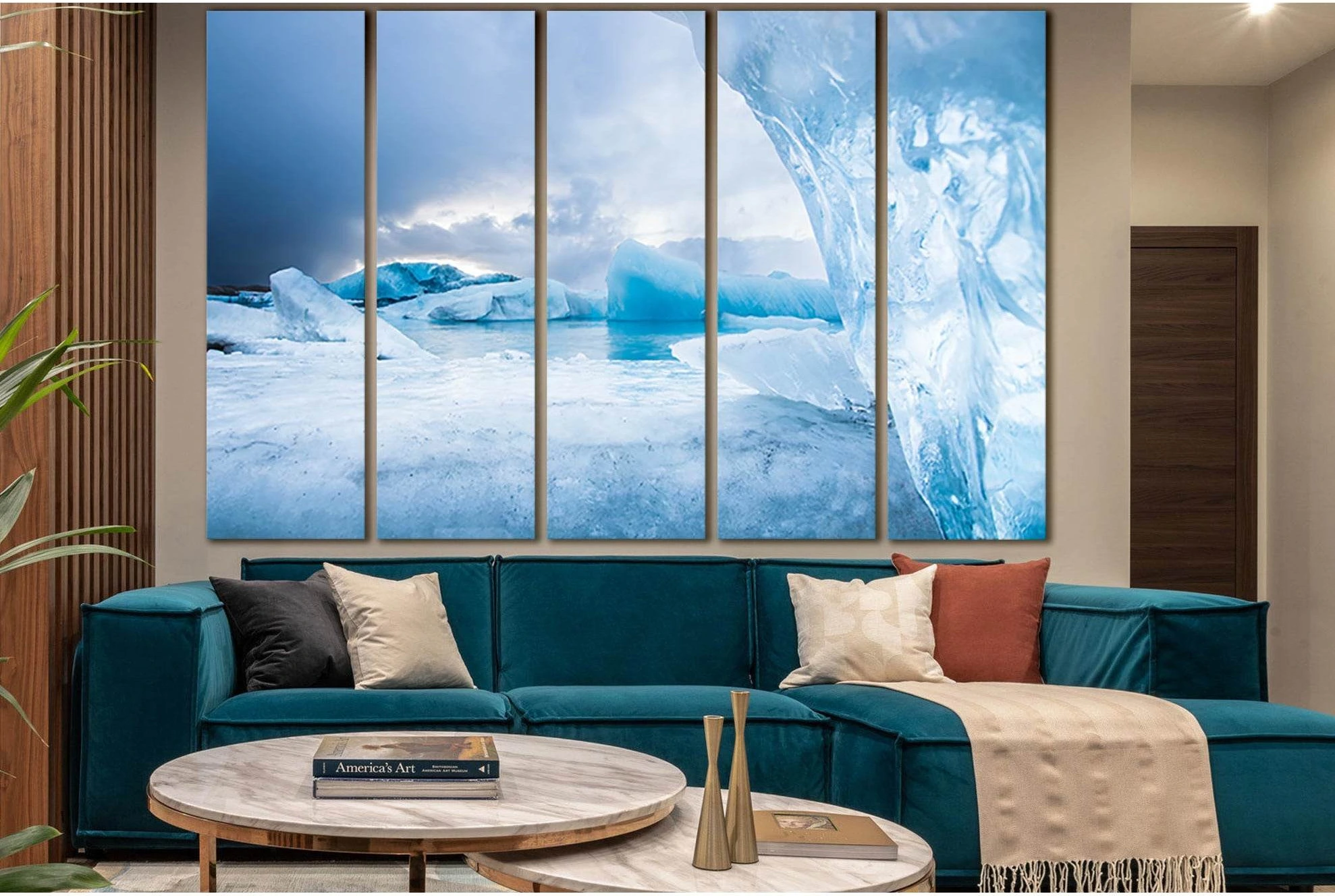Glacier In Iceland In Winter №SL1350 Ready to Hang Canvas Print - Zellart Canvas Prints 0new, ALL_Products, Glacials