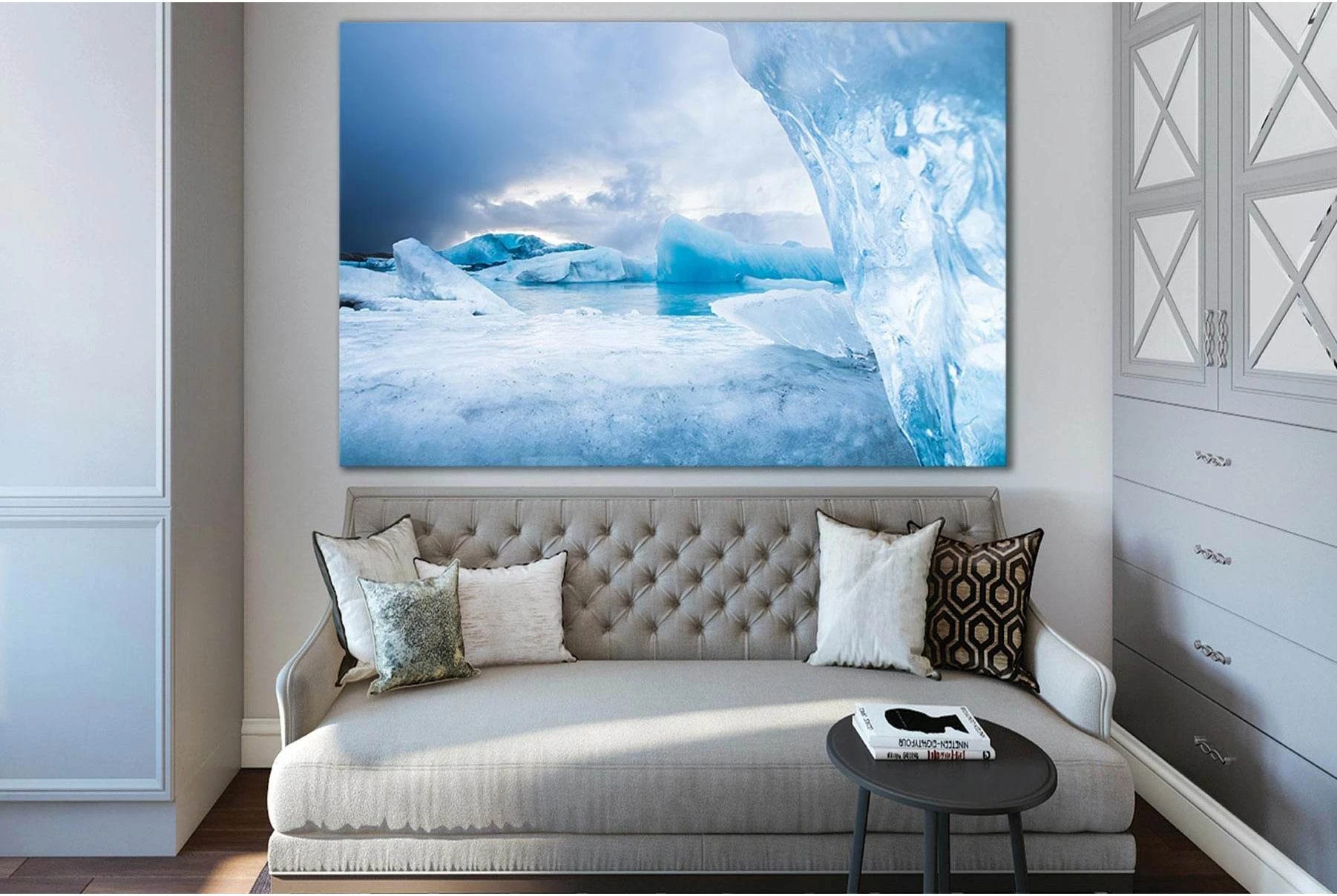 Glacier In Iceland In Winter №SL1350 Ready to Hang Canvas Print - Zellart Canvas Prints 0new, ALL_Products, Glacials