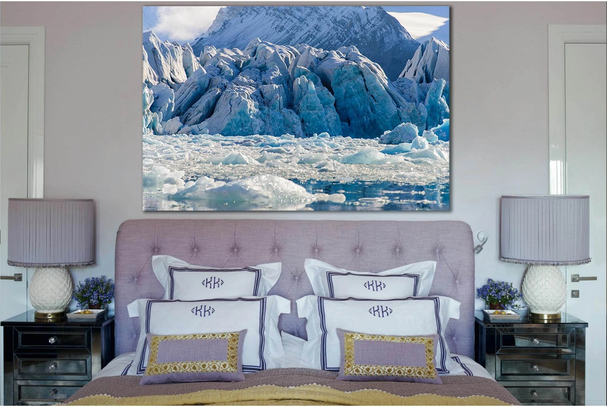 Glacier In Svalbard At Summer №SL1335 Ready to Hang Canvas Print - Zellart Canvas Prints 0new, ALL_Products, Glacials
