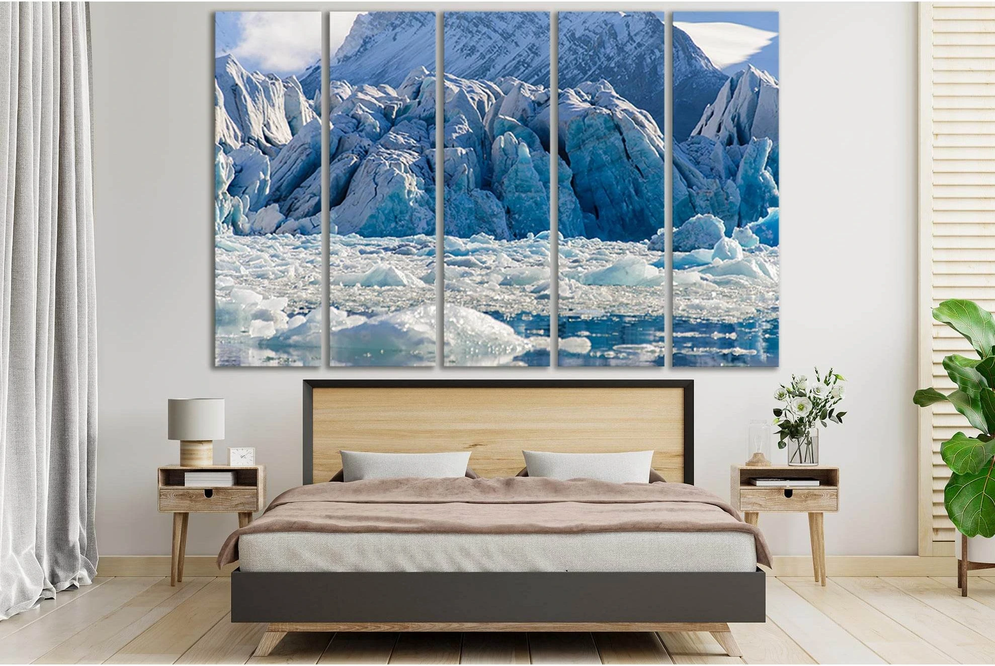 Glacier In Svalbard At Summer №SL1335 Ready to Hang Canvas Print - Zellart Canvas Prints 0new, ALL_Products, Glacials
