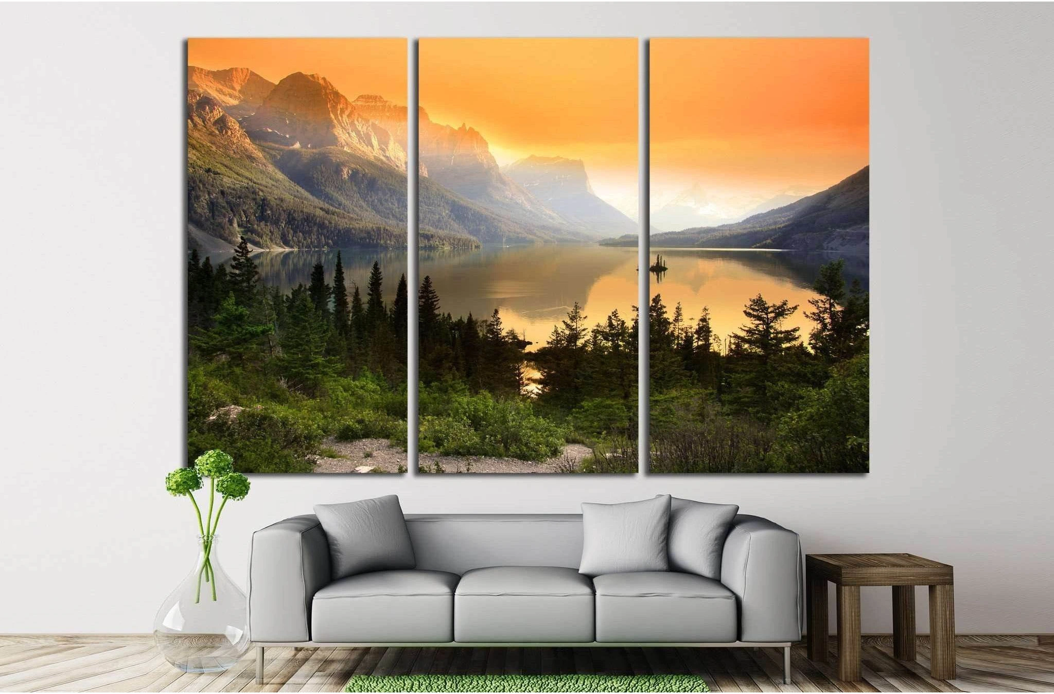 Glacier national park №647 Ready to Hang Canvas Print - Zellart Canvas Prints ALL_Products, s-647