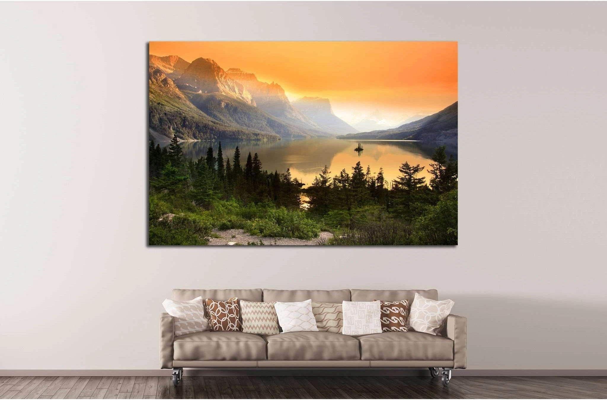 Glacier national park №647 Ready to Hang Canvas Print - Zellart Canvas Prints ALL_Products, s-647
