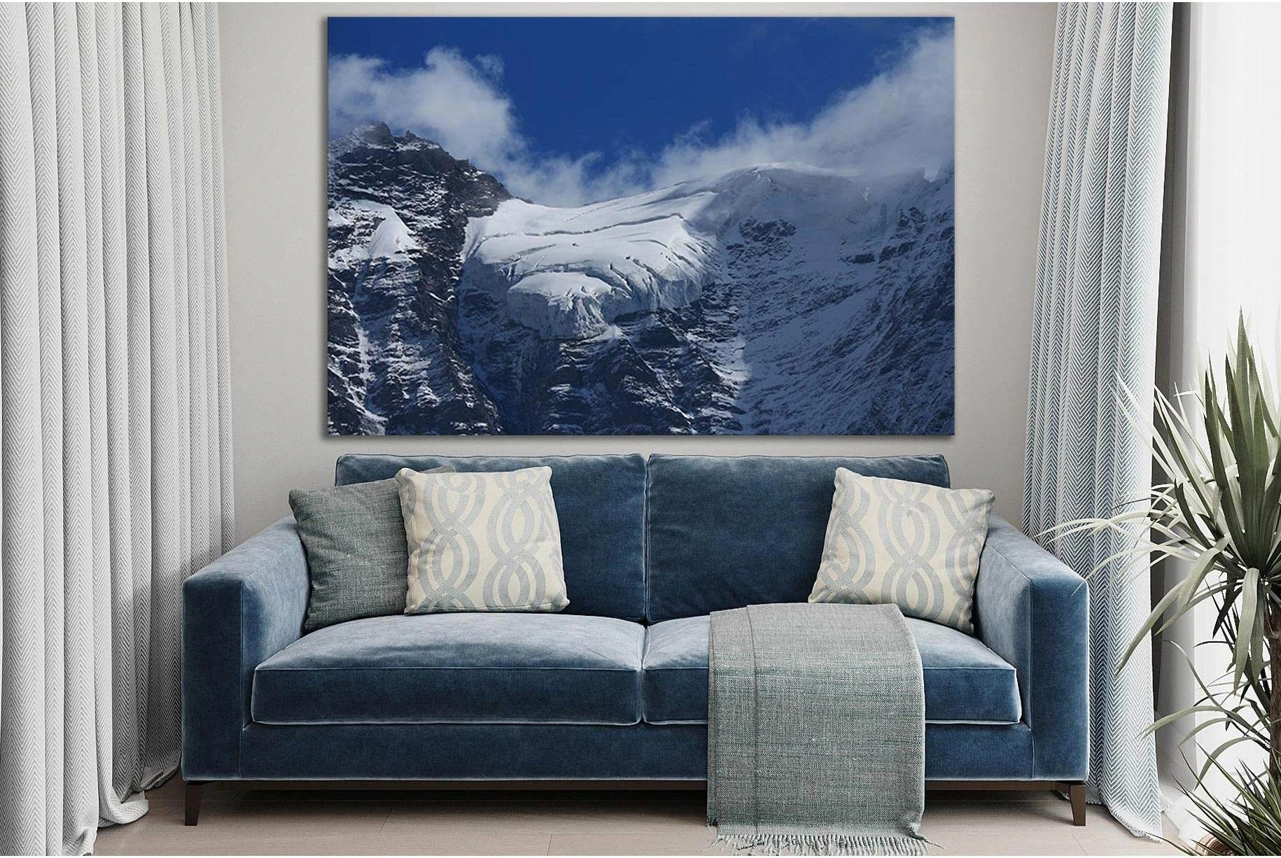 Glacier On The Jungfraujoch №SL1354 Ready to Hang Canvas Print - Zellart Canvas Prints 0new, ALL_Products, Glacials