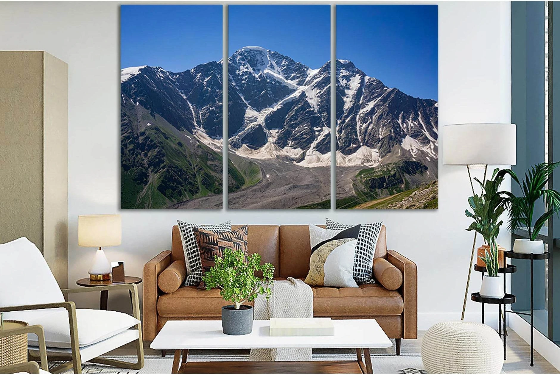Glacier Seven On Mount Donguzorun №SL1341 Ready to Hang Canvas Print - Zellart Canvas Prints 0new, ALL_Products, Glacials