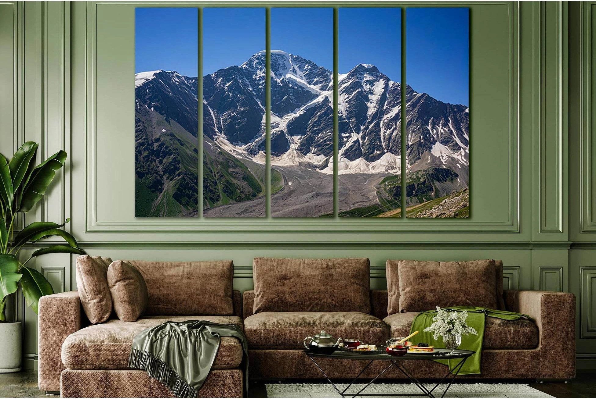 Glacier Seven On Mount Donguzorun №SL1341 Ready to Hang Canvas Print - Zellart Canvas Prints 0new, ALL_Products, Glacials