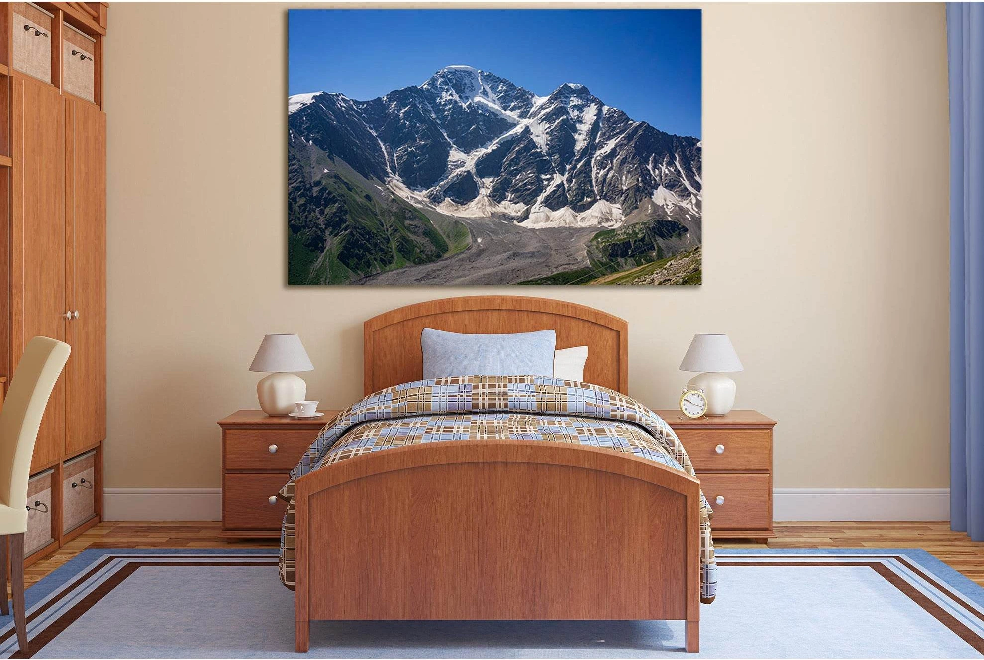 Glacier Seven On Mount Donguzorun №SL1341 Ready to Hang Canvas Print - Zellart Canvas Prints 0new, ALL_Products, Glacials