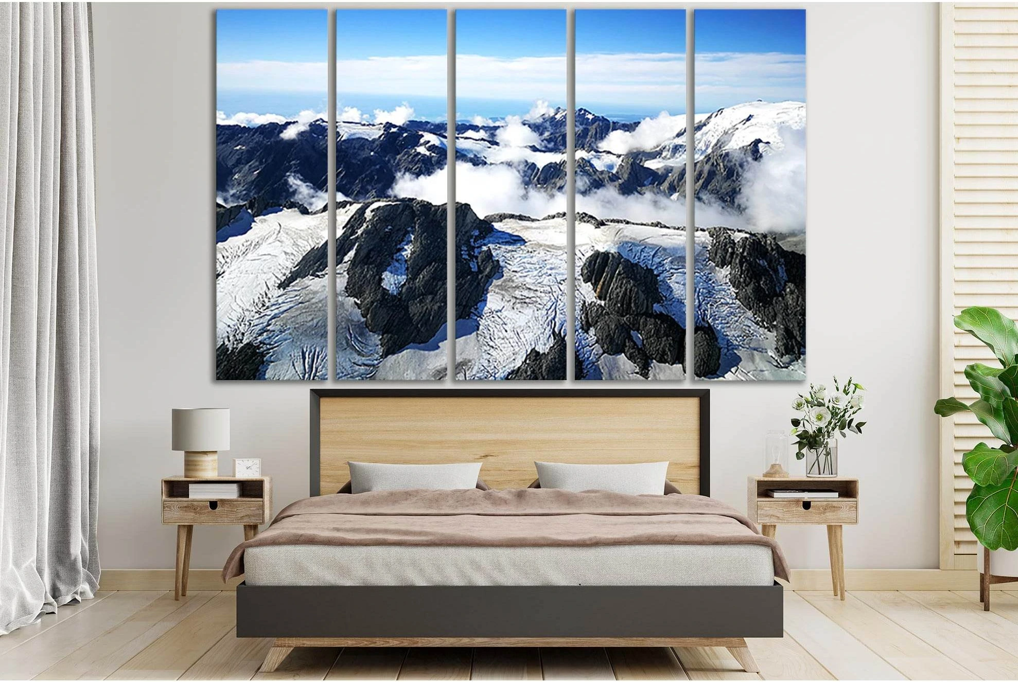 Glacier View Of New Zealand №SL1304 Ready to Hang Canvas Print - Zellart Canvas Prints 0new, ALL_Products, Glacials