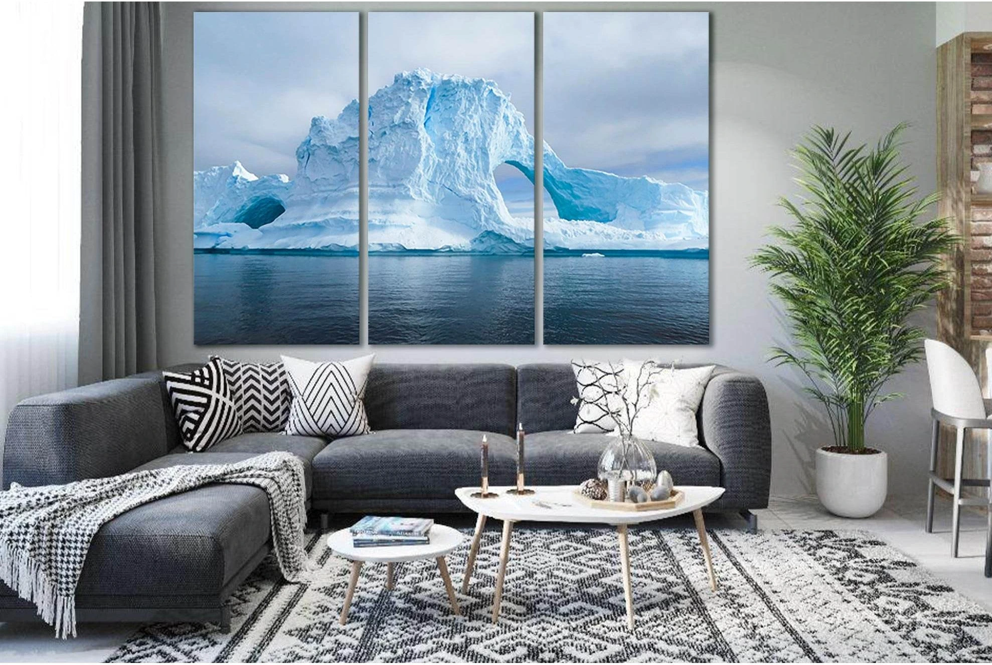 Glaciers And The Icebergs №SL1302 Ready to Hang Canvas Print - Zellart Canvas Prints 0new, ALL_Products, Glacials