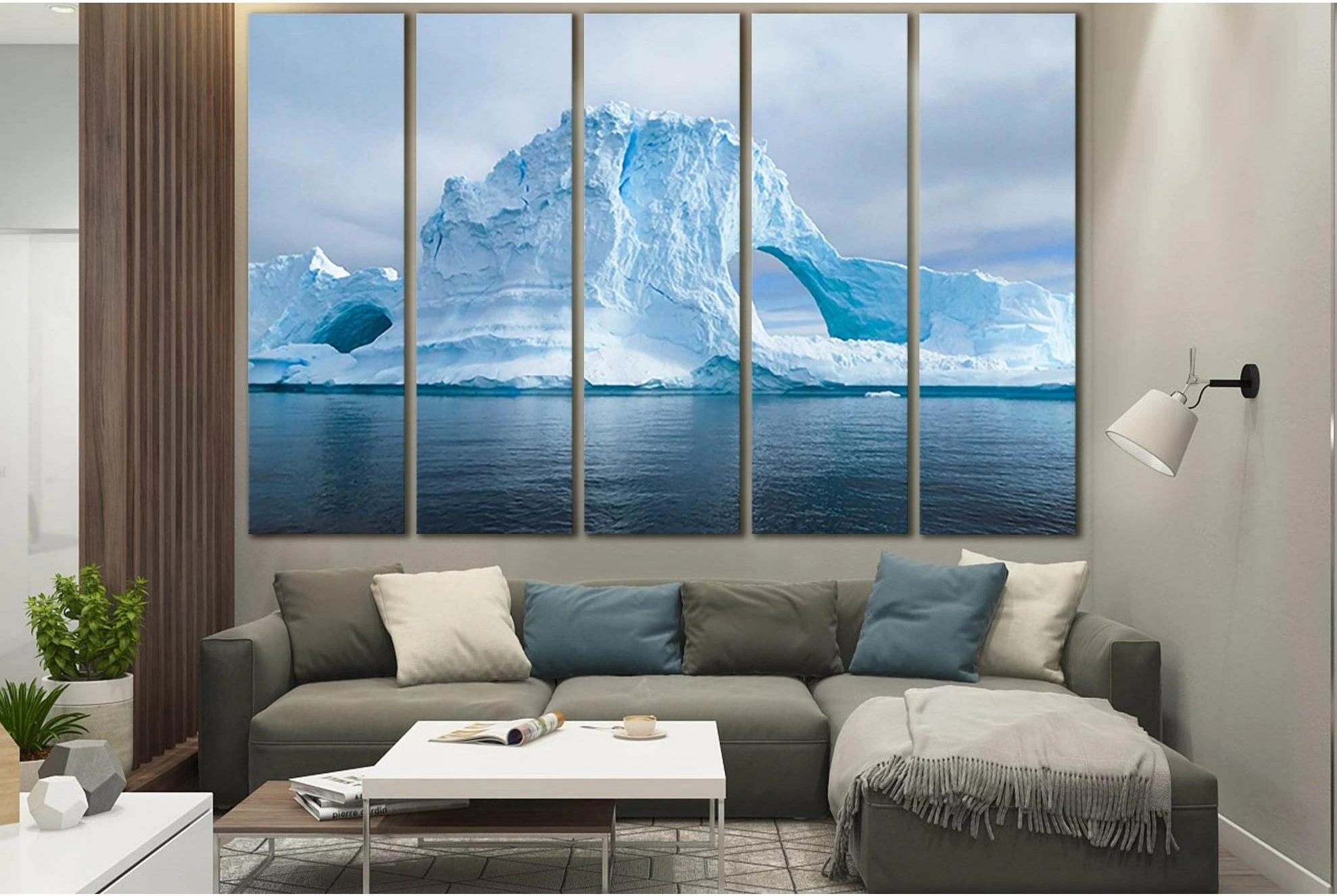 Glaciers And The Icebergs №SL1302 Ready to Hang Canvas Print - Zellart Canvas Prints 0new, ALL_Products, Glacials