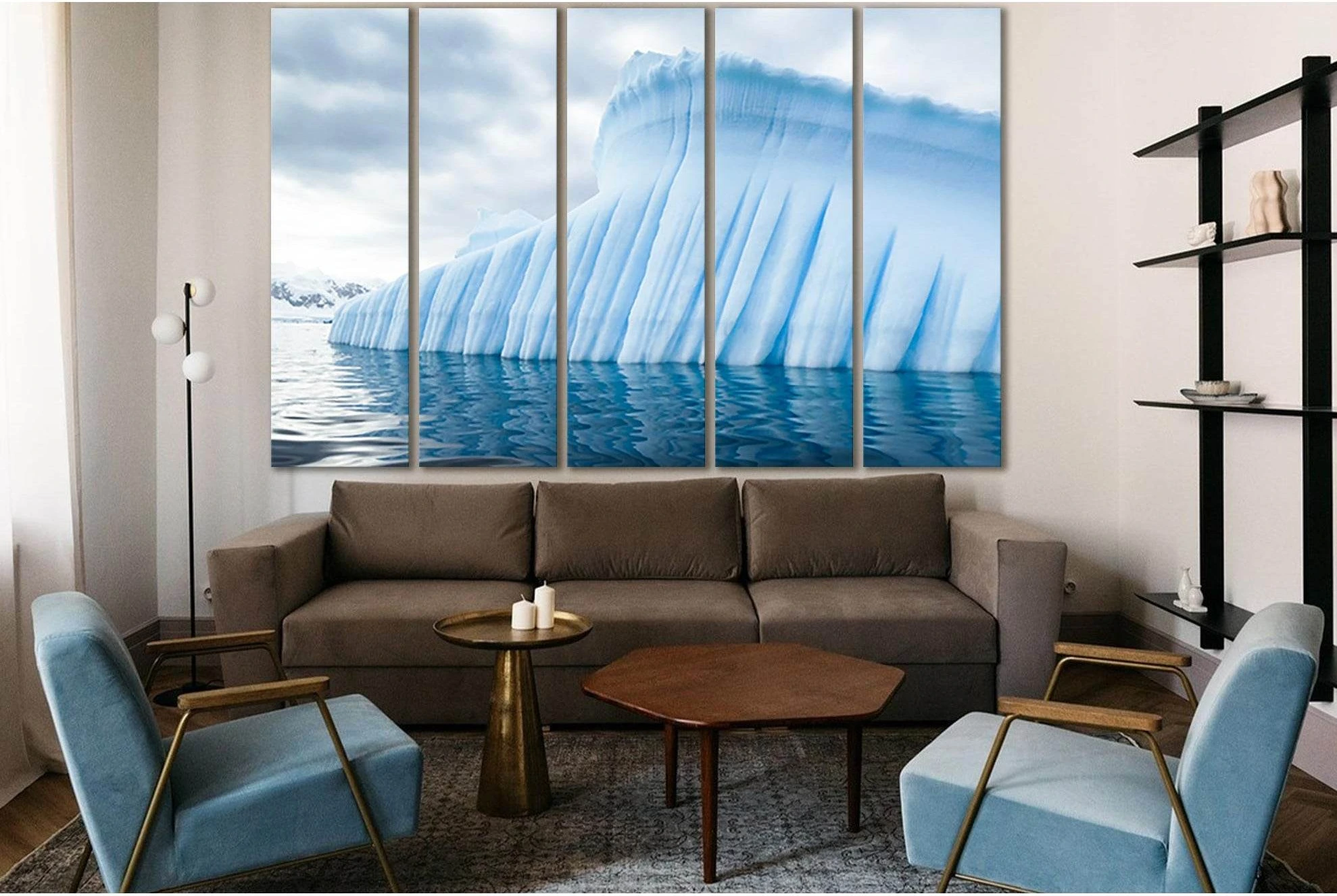 Glaciers And The Icebergs №SL1327 Ready to Hang Canvas Print - Zellart Canvas Prints 0new, ALL_Products, Glacials