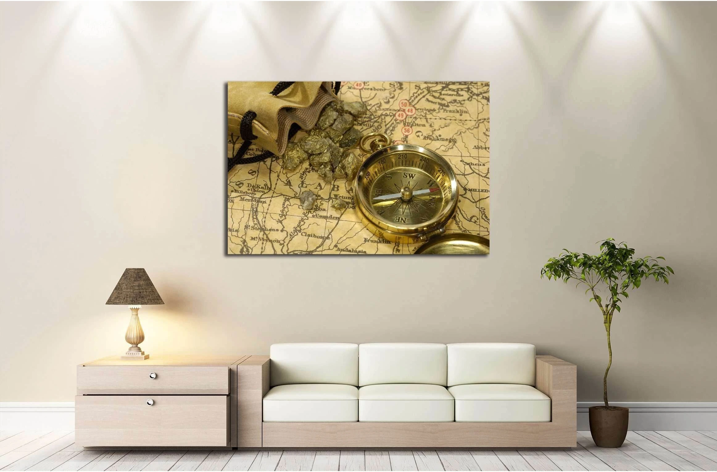 Gold Rush Concept №2810 Ready to Hang Canvas Print - Zellart Canvas Prints ALL_Products, s-2810