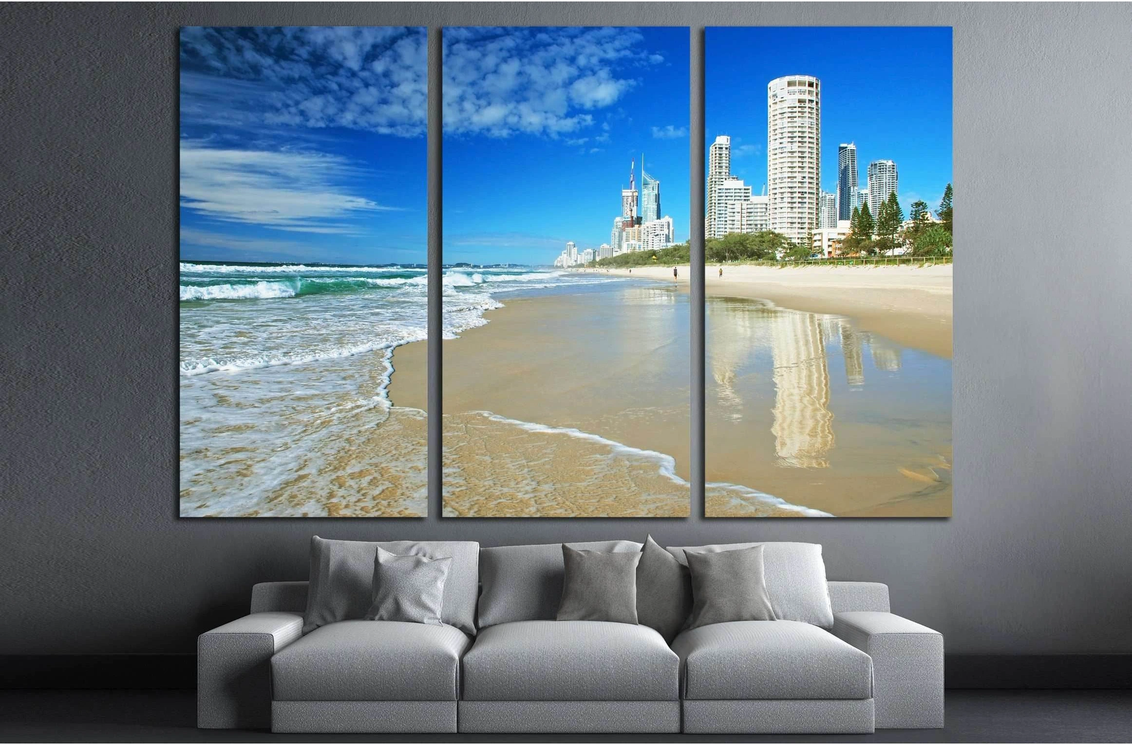 Goldcoast, Queensland, Australia №2231 Ready to Hang Canvas Print - Zellart Canvas Prints ALL_Products, s-2231