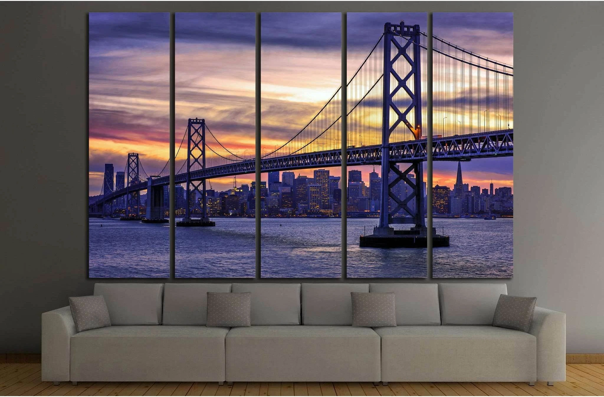 Golden Gate Bridge №1110 Ready to Hang Canvas Print - Zellart Canvas Prints ALL_Products, s-1110