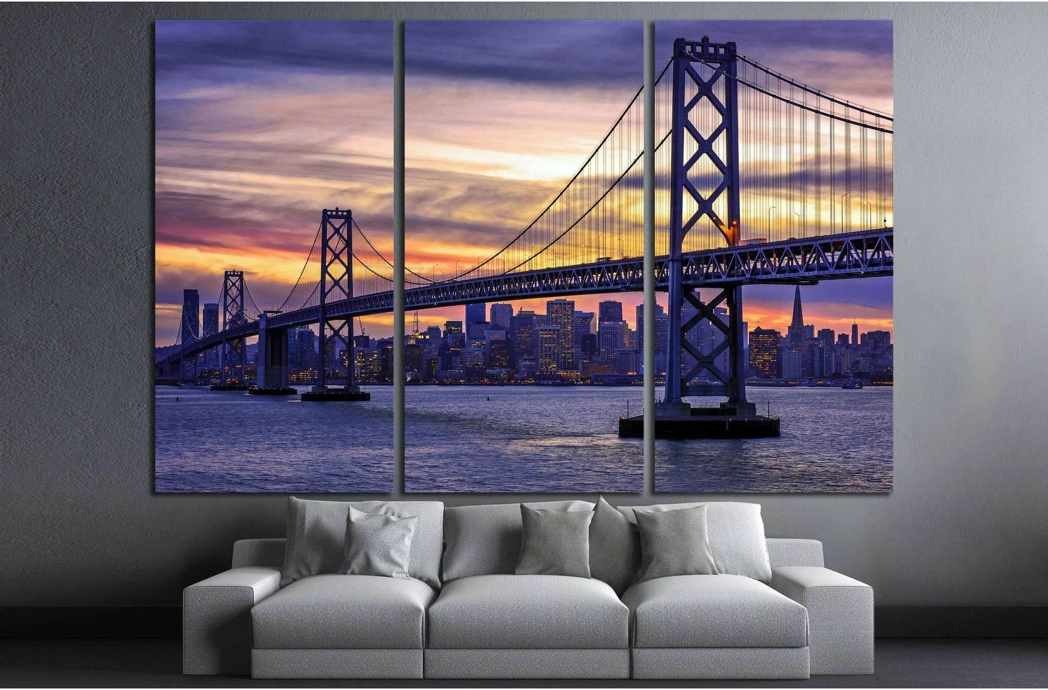 Golden Gate Bridge №1110 Ready to Hang Canvas Print - Zellart Canvas Prints ALL_Products, s-1110