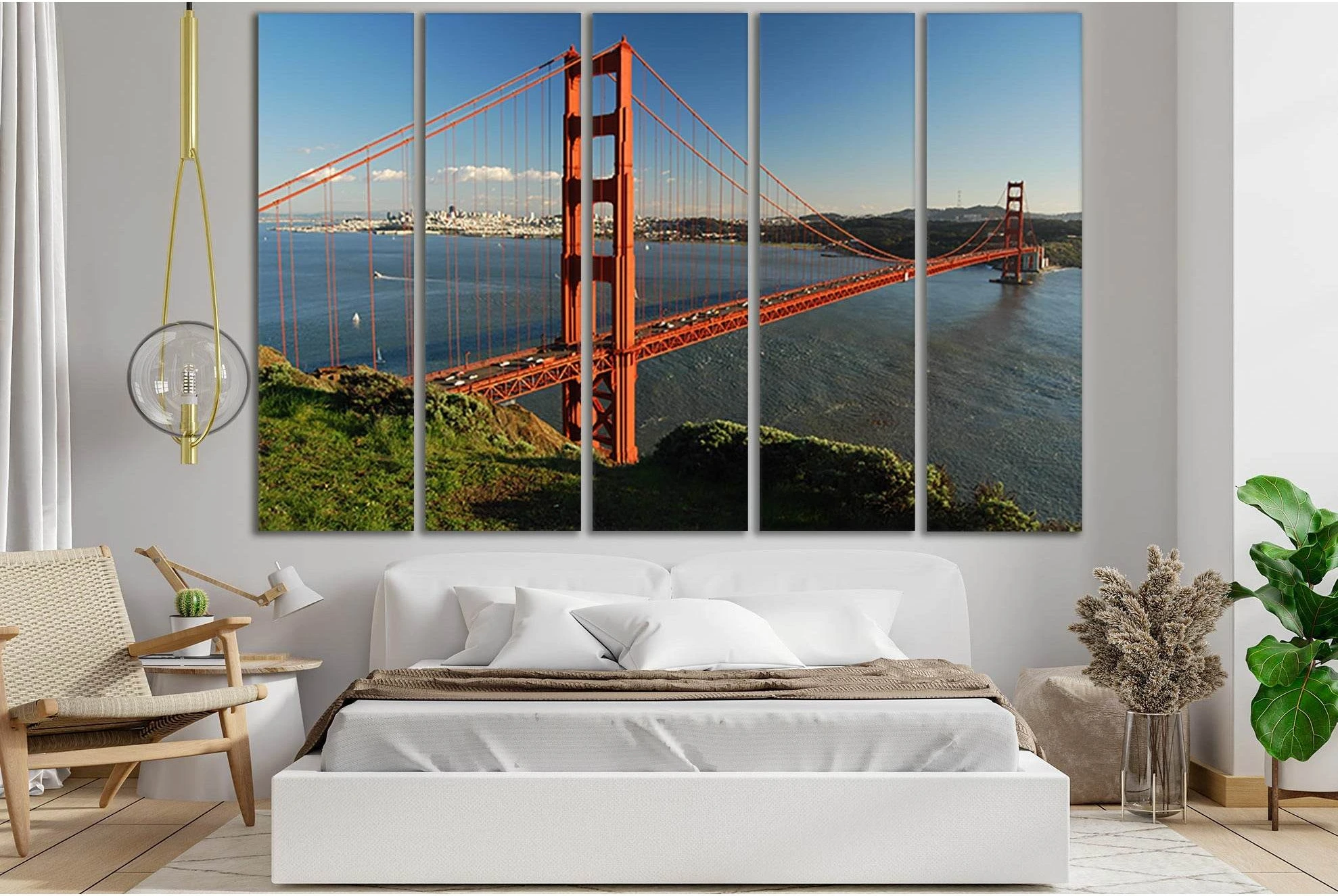 Golden Gate Bridge San Francisco №SL1091 Ready to Hang Canvas Print - Zellart Canvas Prints 0new, ALL_Products, Bridges Wall Art