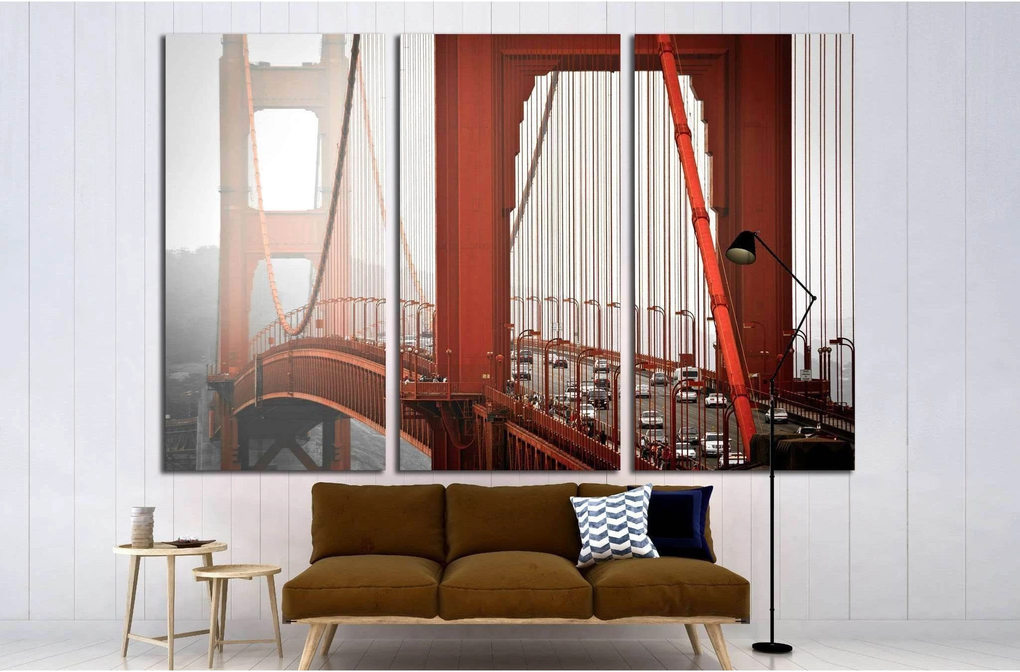 Golden Gate bridge wall art, San Francisco canvas print, Ready to Hang №1944 - Zellart Canvas Prints ALL_Products, s-1944