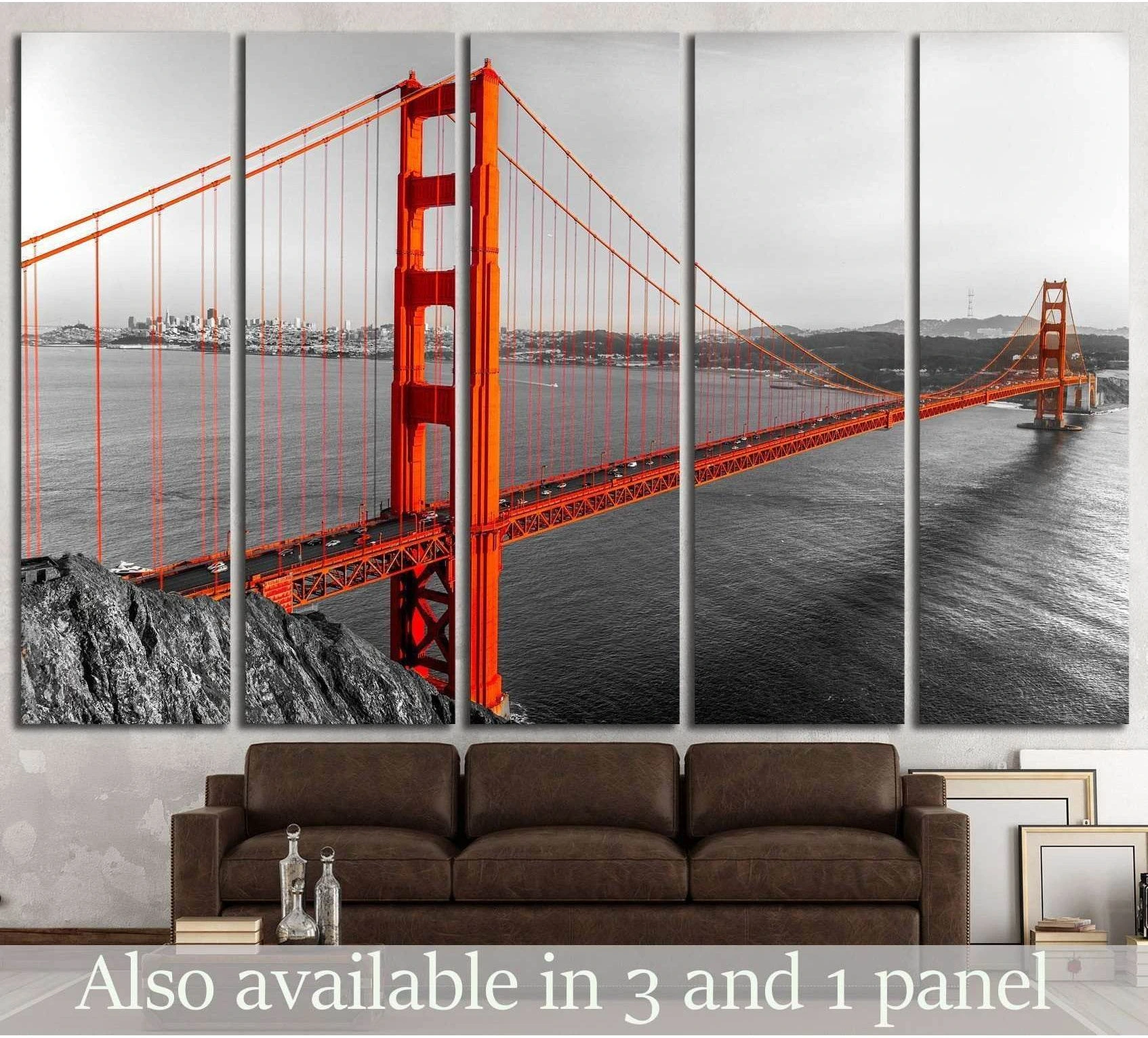 Golden Gate, San Francisco №737 Ready to Hang Canvas Print - Zellart Canvas Prints ALL_Products, s-737