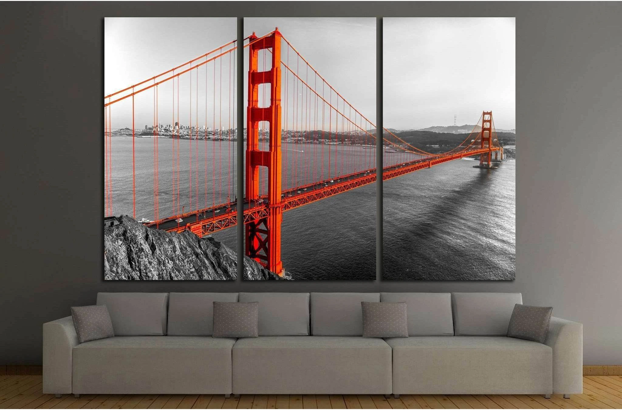 Golden Gate, San Francisco №737 Ready to Hang Canvas Print - Zellart Canvas Prints ALL_Products, s-737