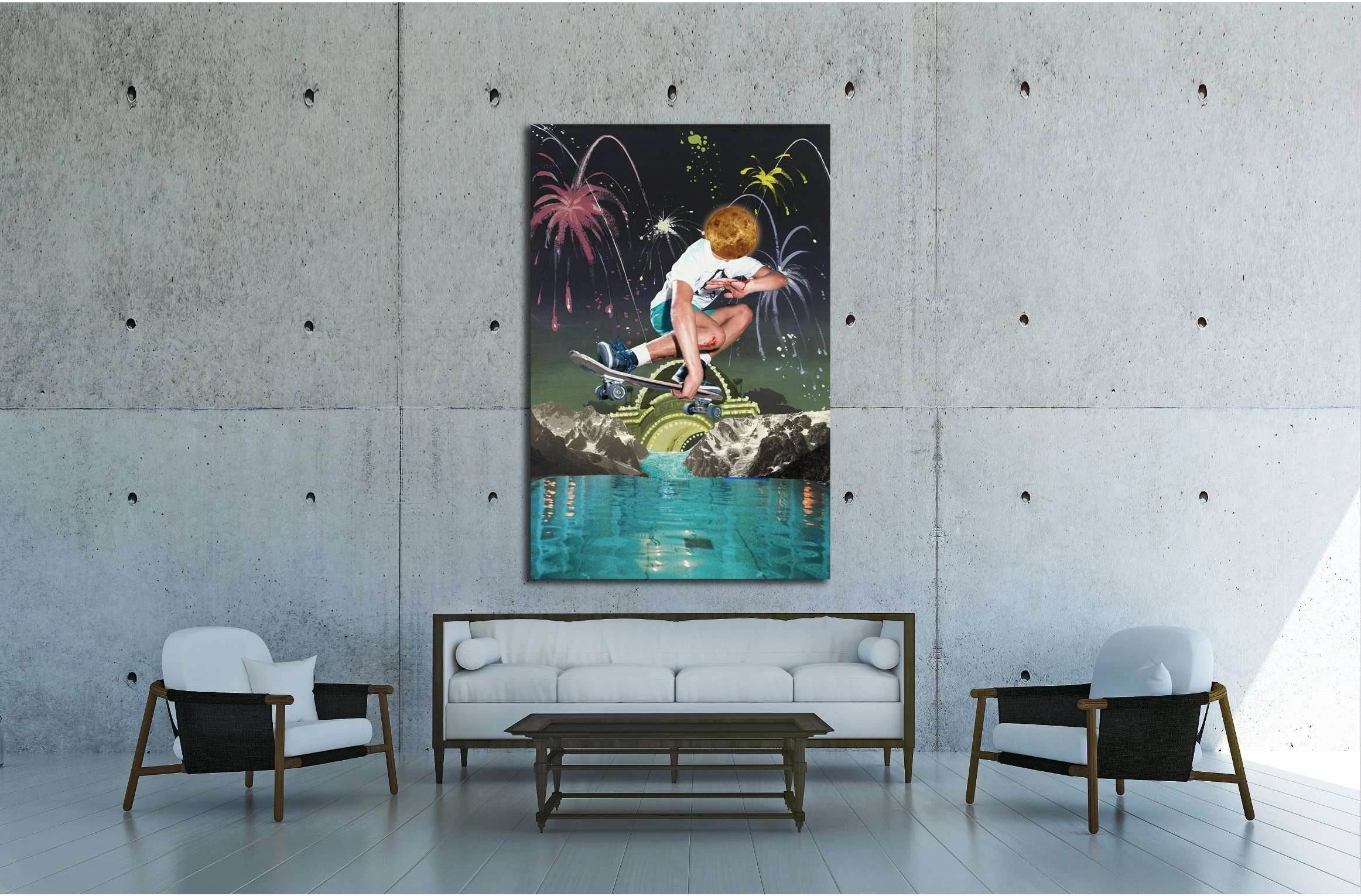 Grab Over Water taudalpoi (Eugenia Loli) №3399 Ready to Hang Canvas Print - Zellart Canvas Prints ALL_Products, s-3399