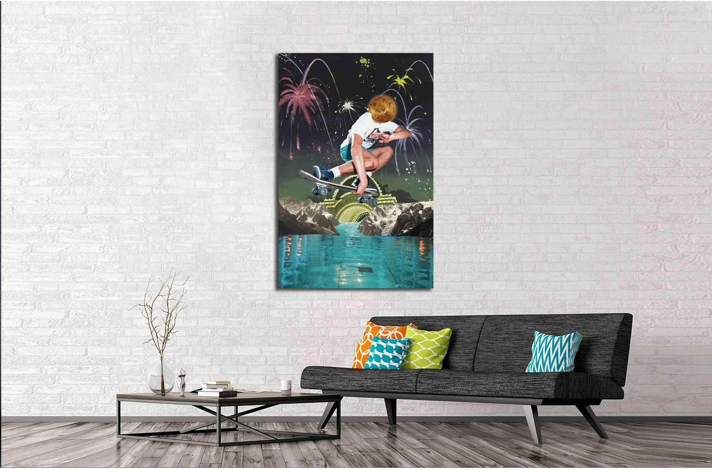 Grab Over Water taudalpoi (Eugenia Loli) №3399 Ready to Hang Canvas Print - Zellart Canvas Prints ALL_Products, s-3399