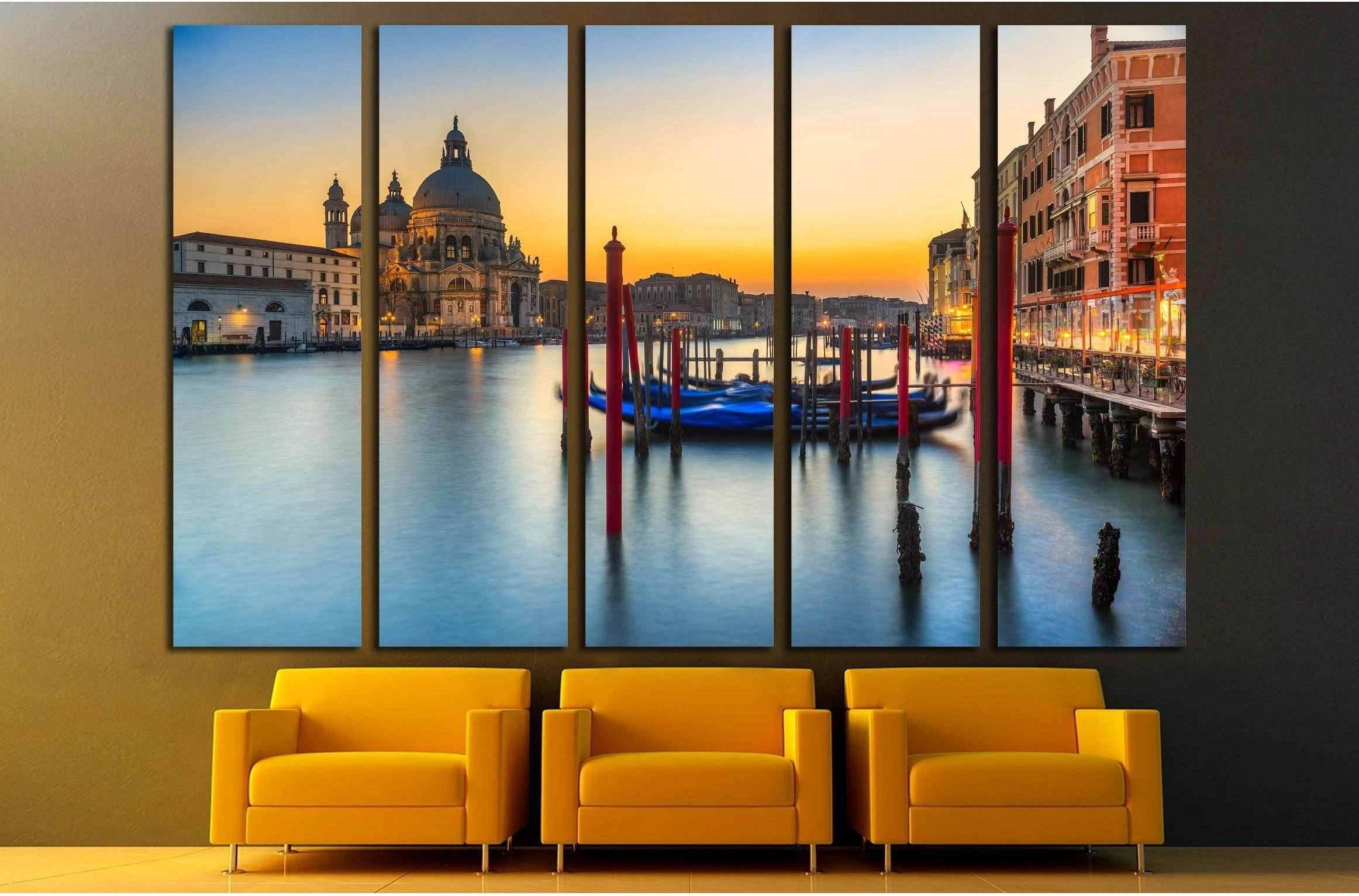Grand Canal and Basilica Santa Maria della Salute, Venice, Italy №3038 Ready to Hang Canvas Print - Zellart Canvas Prints ALL_Products, s-3038