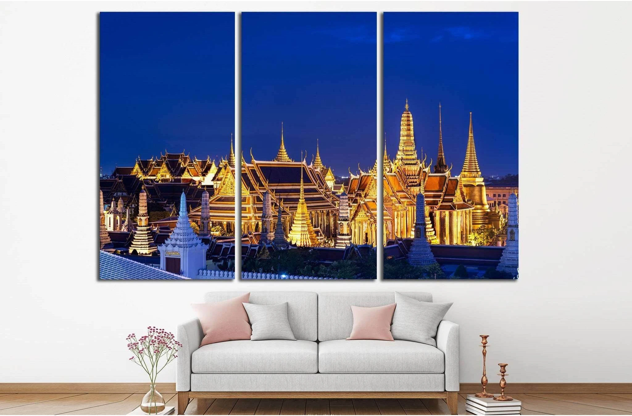 Grand palace, bangkok, Thailand №813 Ready to Hang Canvas Print - Zellart Canvas Prints ALL_Products, s-813