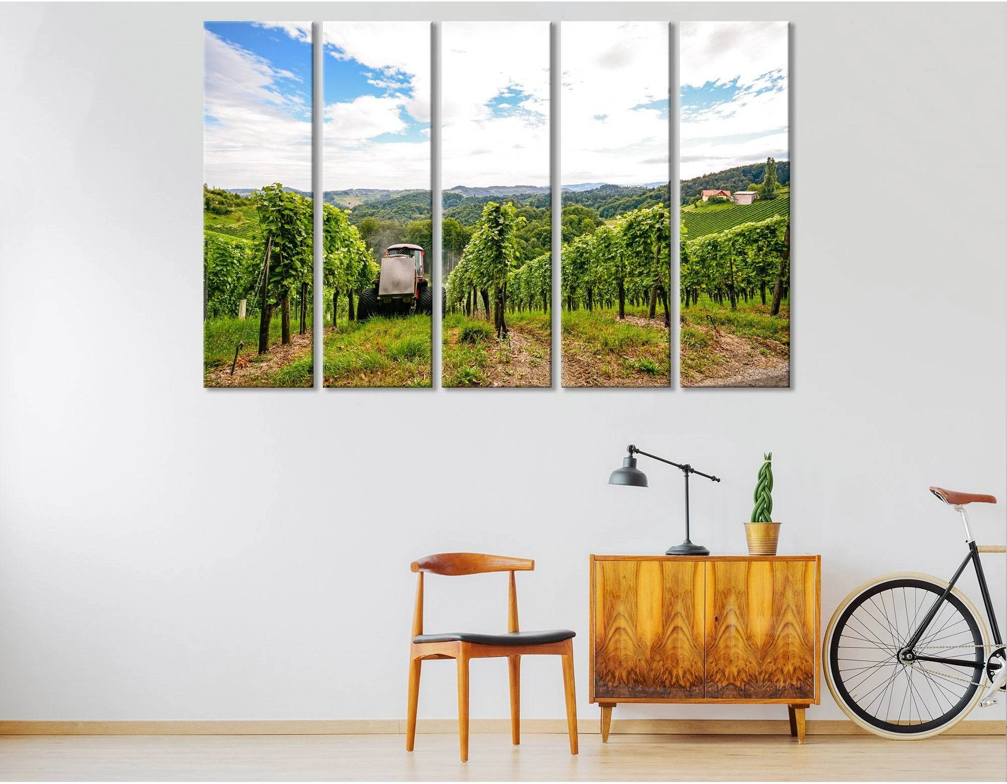 Grape Wines In Southern Styria Austria №04207 Ready to Hang Canvas Print - Zellart Canvas Prints ALL_Products