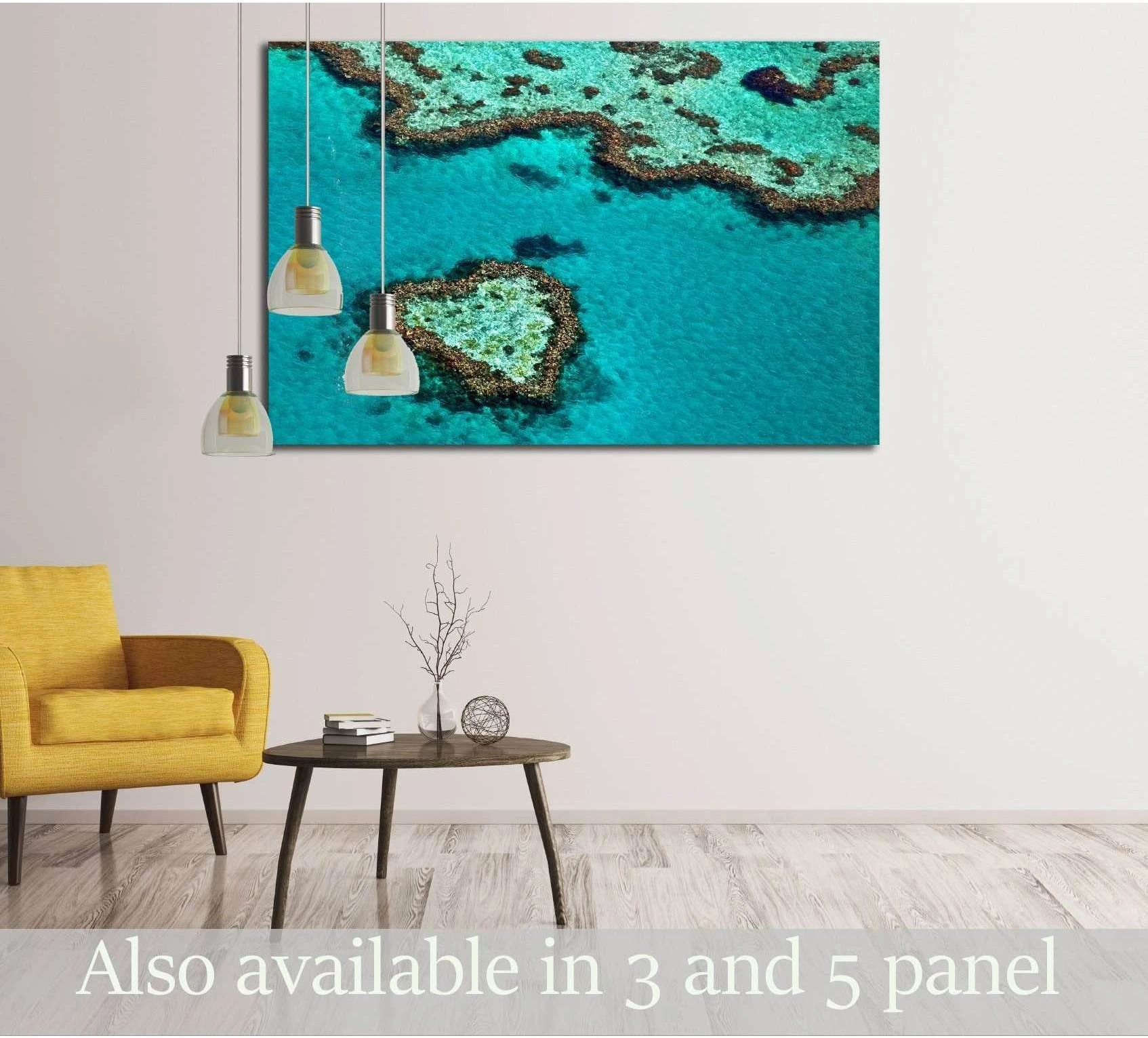Great Barrier Reef Australia showing blue ocean wall art with water and coastal depth.