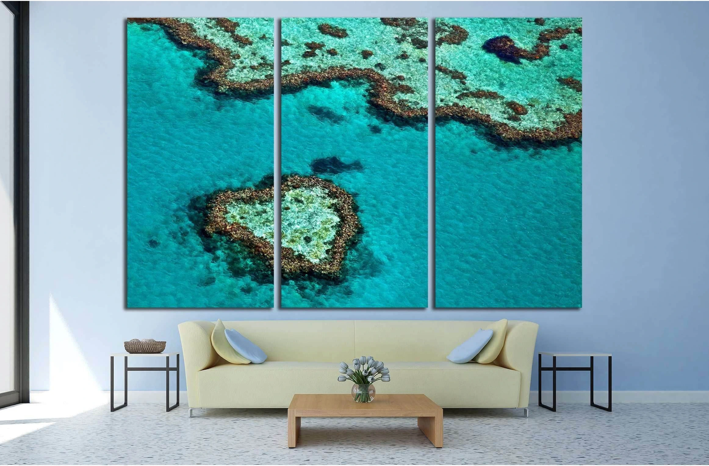 Great Barrier Reef Australia №2850 Ready to Hang Canvas Print - Zellart Canvas Prints ALL_Products, s-2850