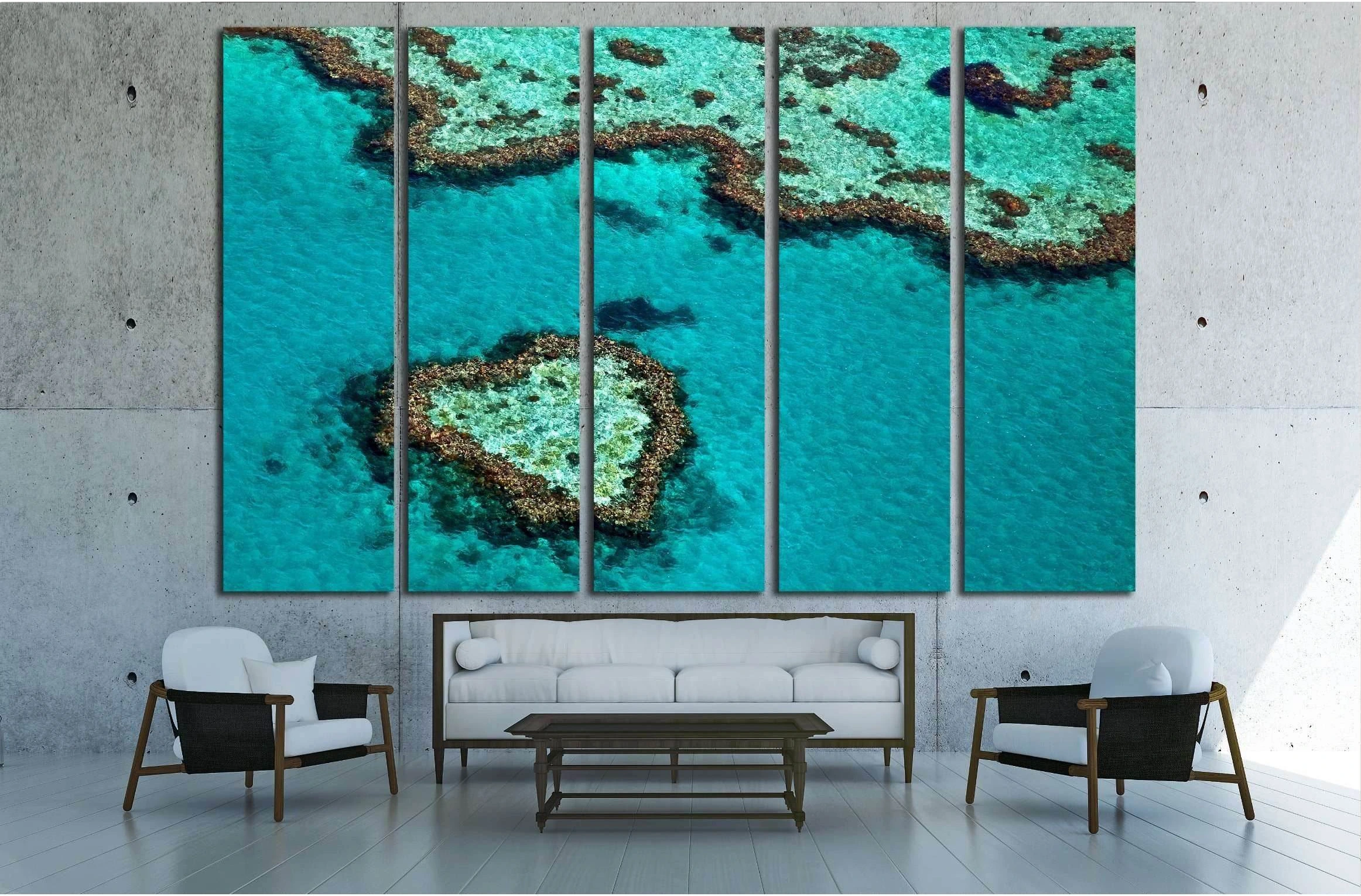 Great Barrier Reef Australia №2850 Ready to Hang Canvas Print - Zellart Canvas Prints ALL_Products, s-2850