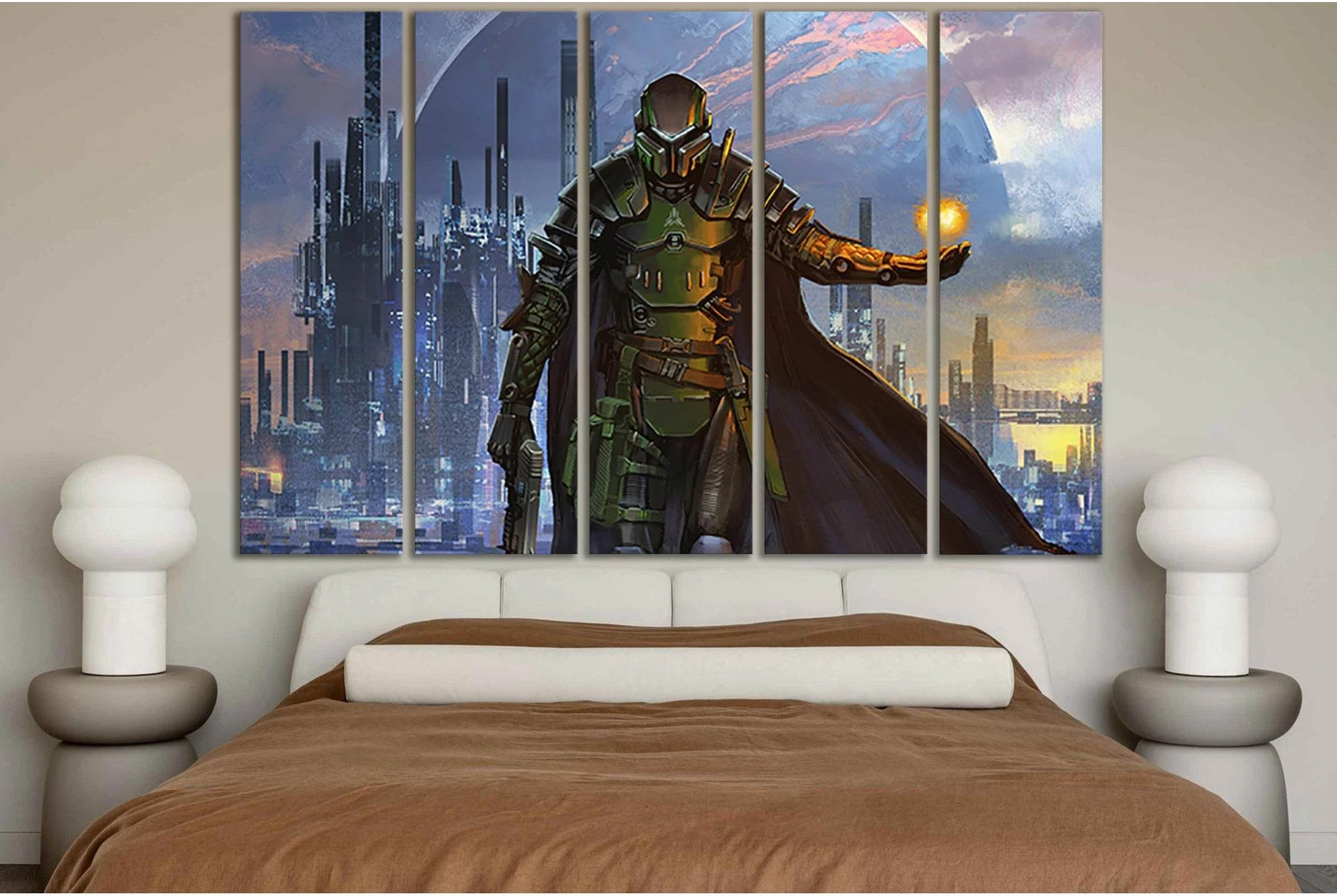 Great Fantastic Warrior №SL1285 Ready to Hang Canvas Print - Zellart Canvas Prints 0new, ALL_Products, Fantasy And Sci Fi Wall Art