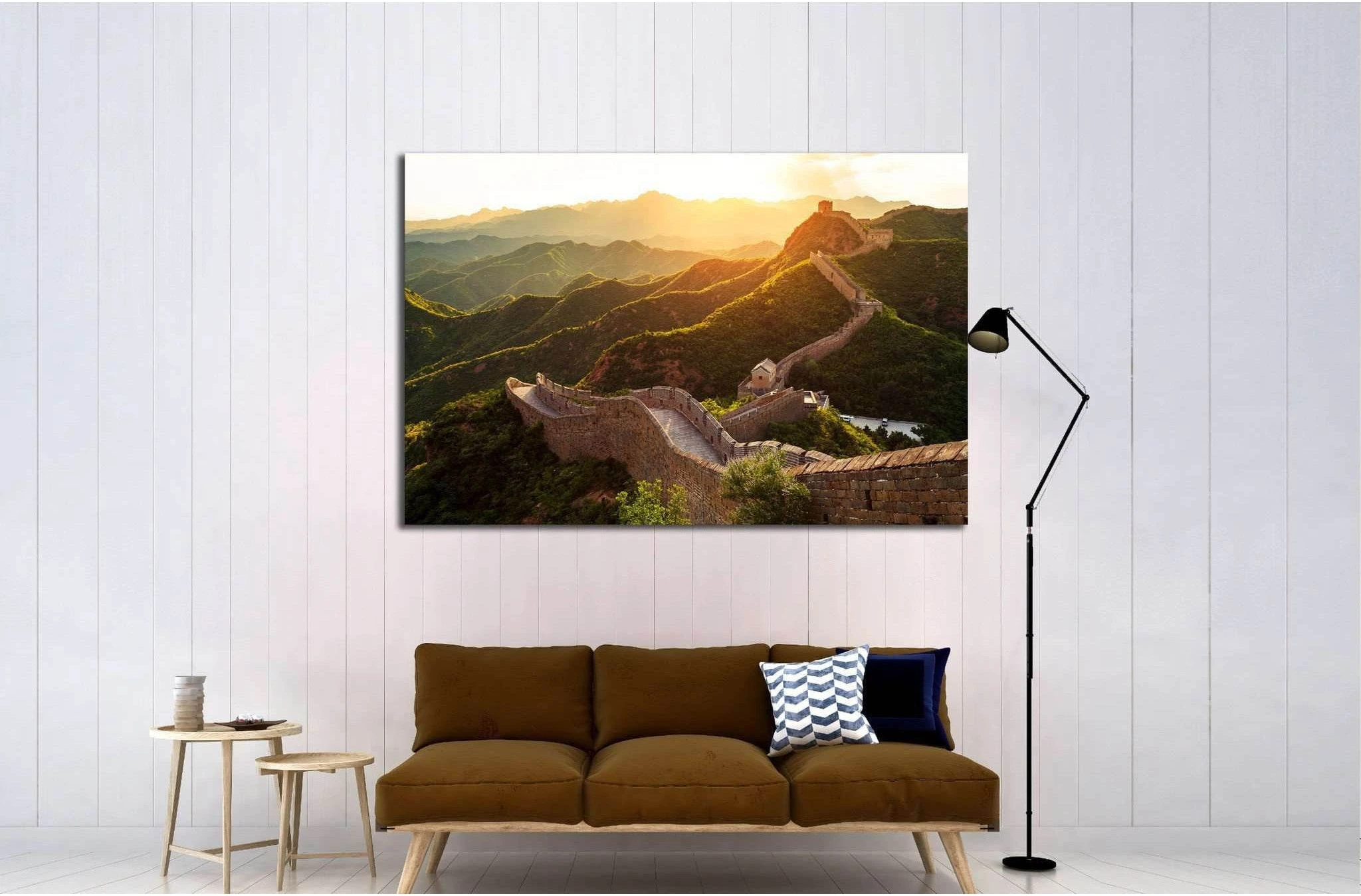 Great wall under sunshine during sunset №1901 Ready to Hang Canvas Print - Zellart Canvas Prints ALL_Products, s-1901