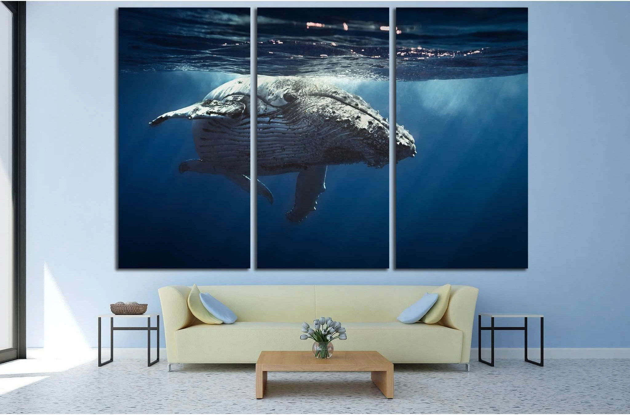 Great Whale №504 Ready to Hang Canvas Print - Zellart Canvas Prints ALL_Products, s-504, Whale