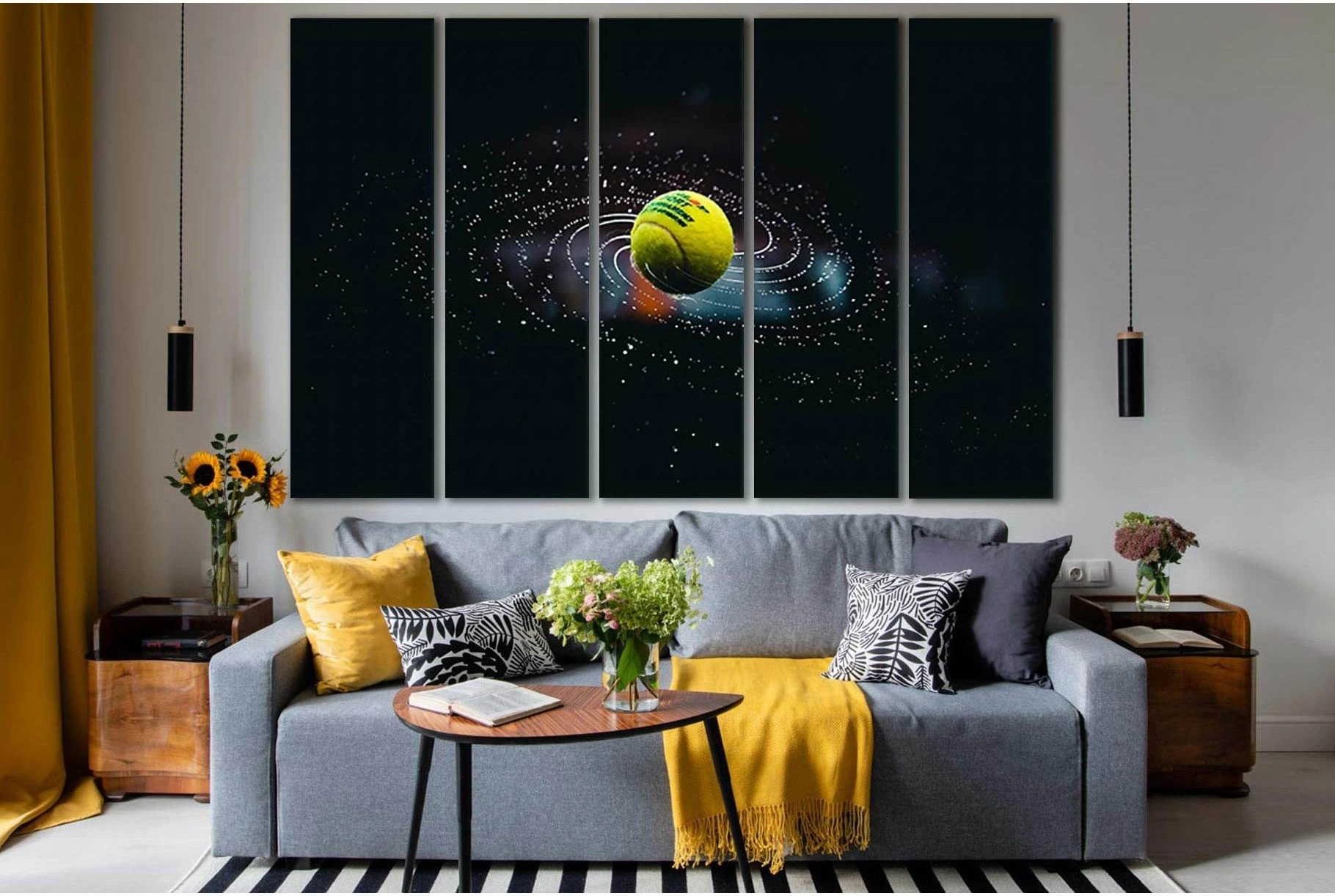 Green And Yellow Ball On Water №SL925 Ready to Hang Canvas Print - Zellart Canvas Prints 0new, ALL_Products, Sports & Motivation