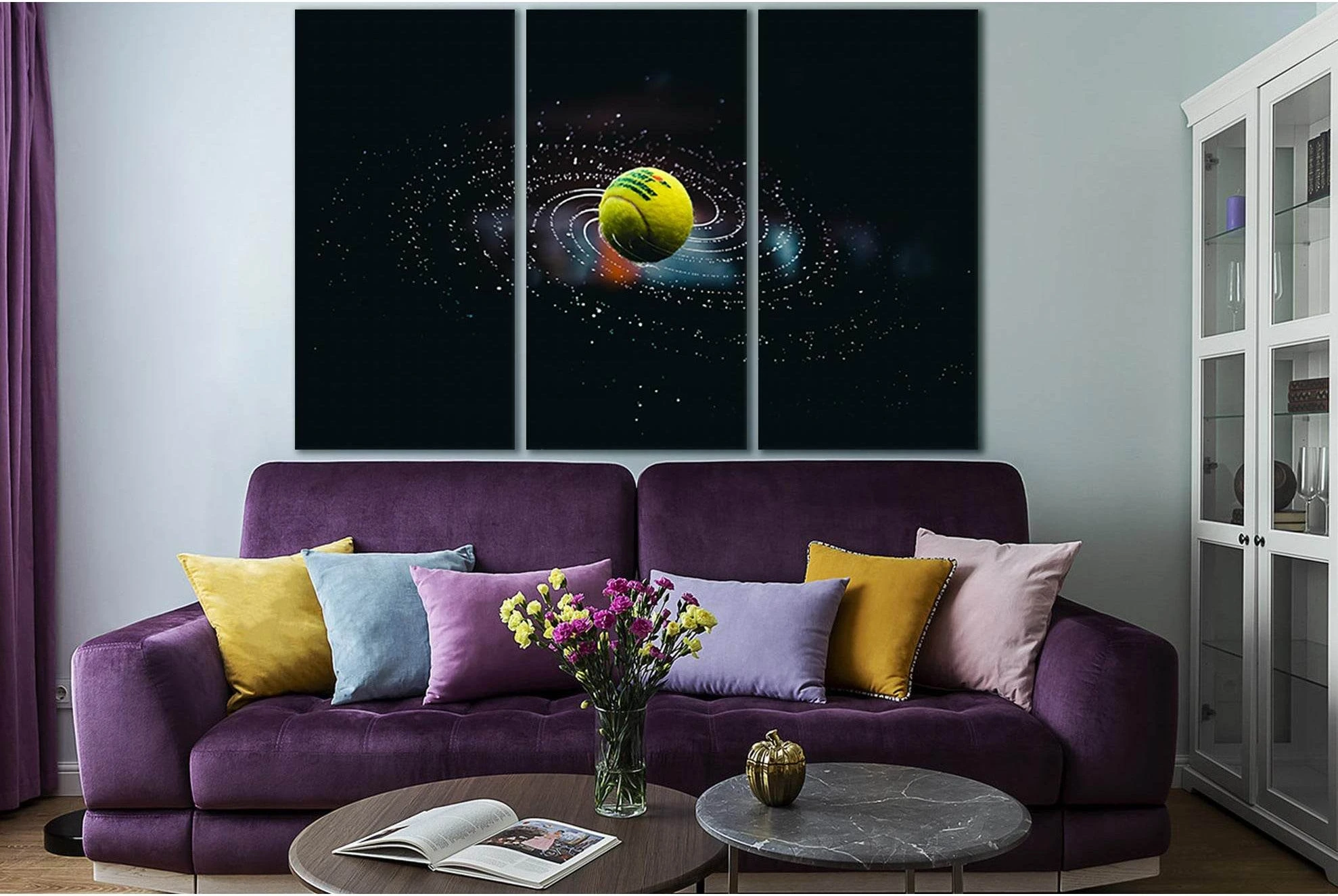 Green And Yellow Ball On Water №SL925 Ready to Hang Canvas Print - Zellart Canvas Prints 0new, ALL_Products, Sports & Motivation