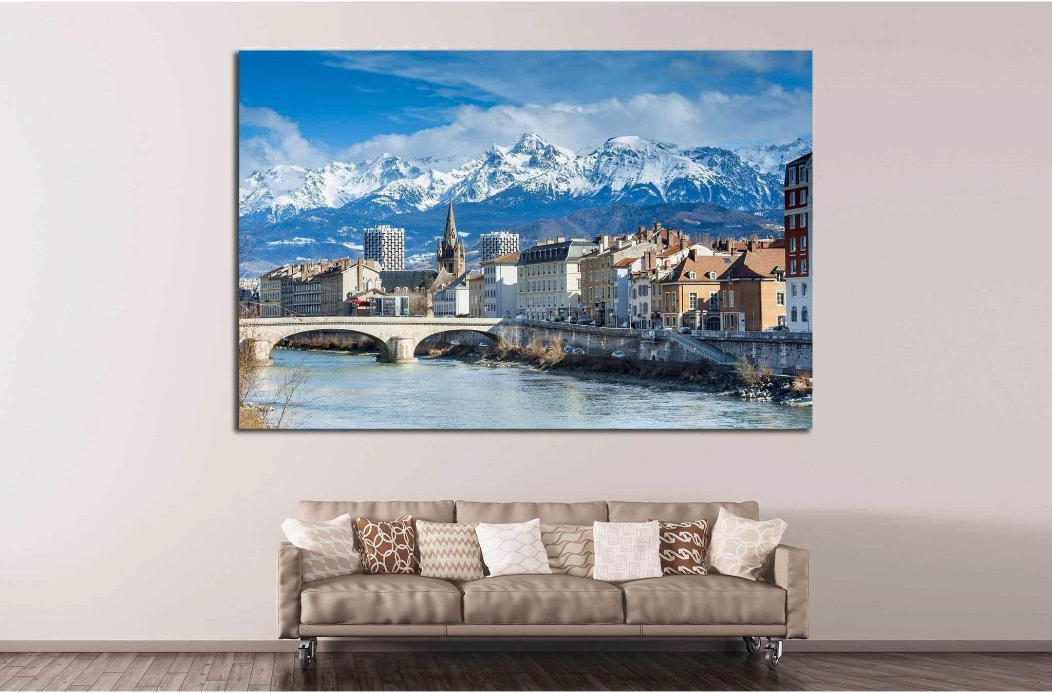 grenoble, France №787 Ready to Hang Canvas Print - Zellart Canvas Prints ALL_Products, s-787