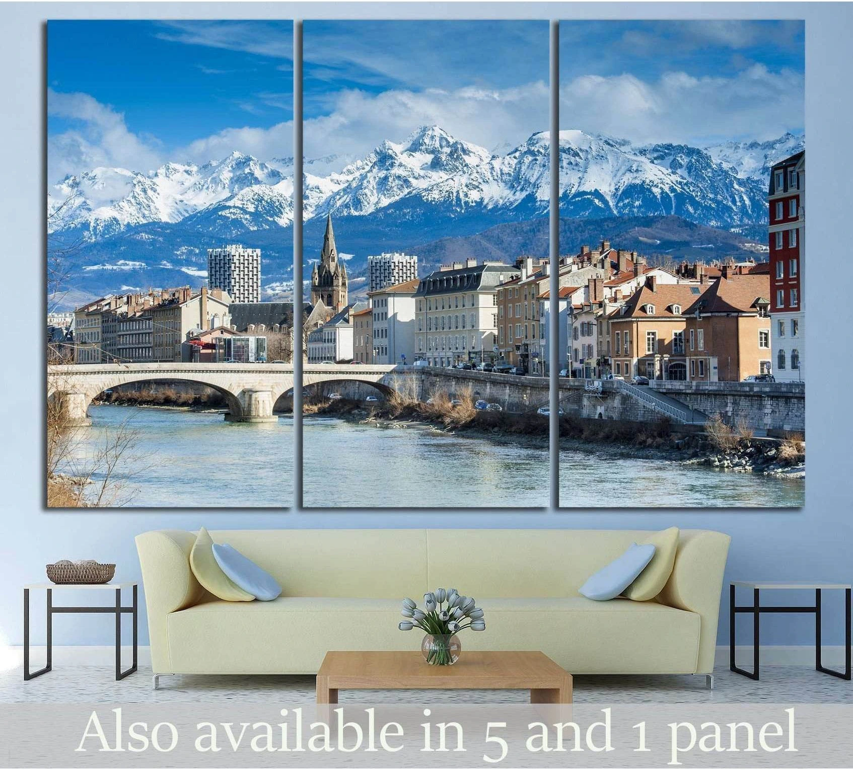 grenoble, France №787 Ready to Hang Canvas Print - Zellart Canvas Prints ALL_Products, s-787