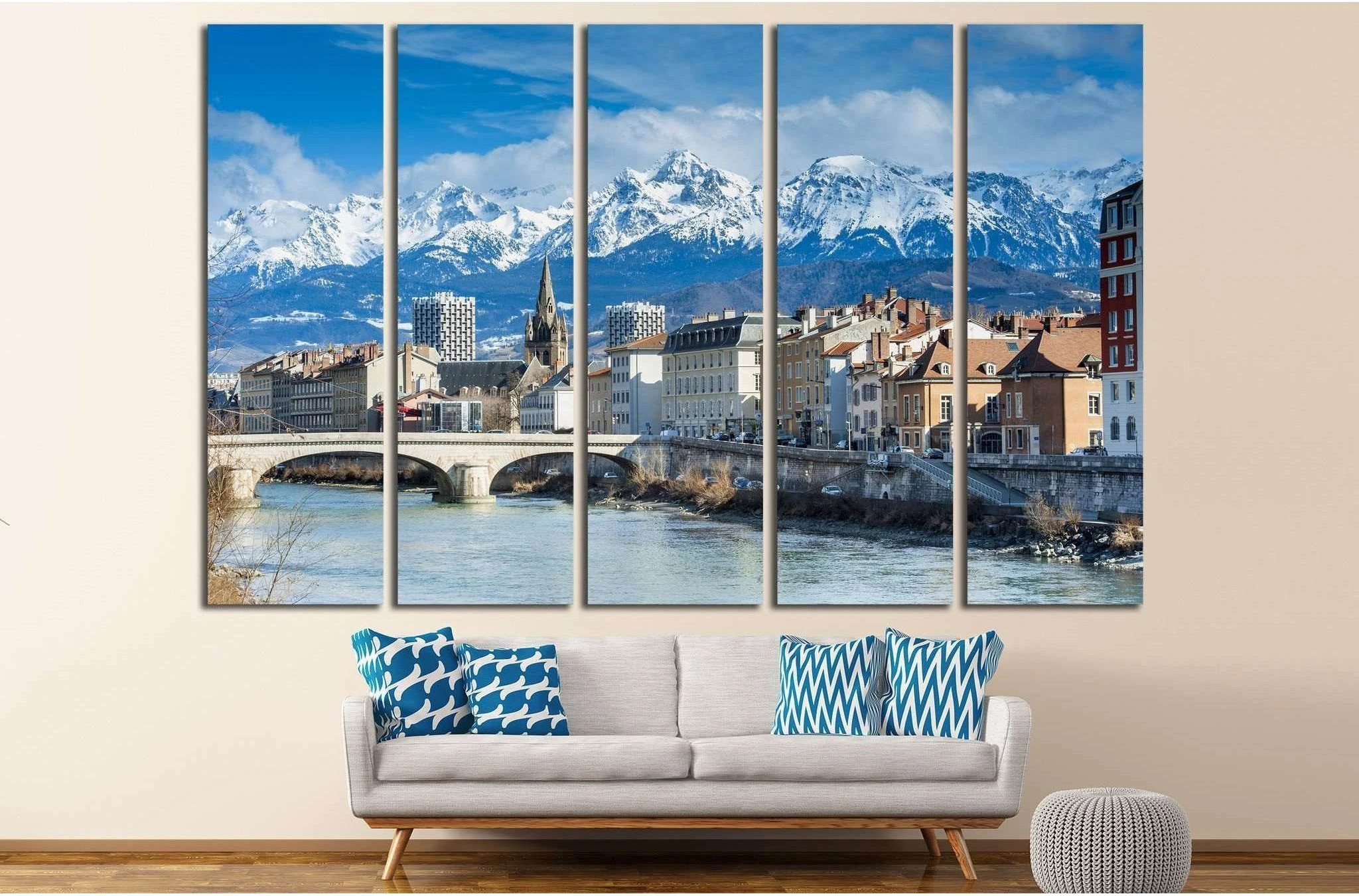 grenoble, France №787 Ready to Hang Canvas Print - Zellart Canvas Prints ALL_Products, s-787