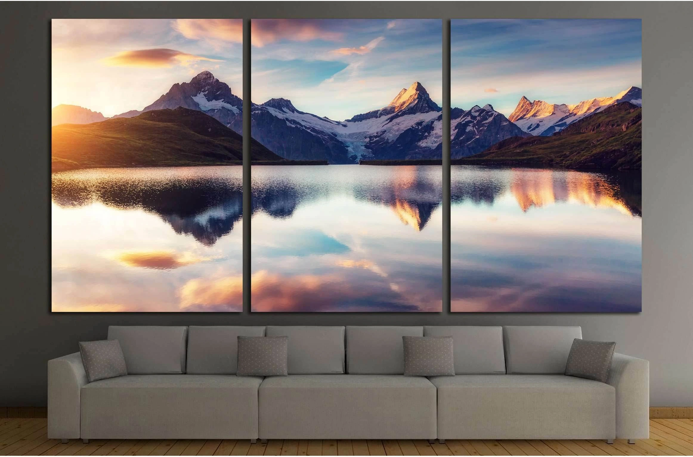 Grindelwald valley, Europe. Beauty world №3174 Ready to Hang Canvas Print - Zellart Canvas Prints ALL_Products, s-3174