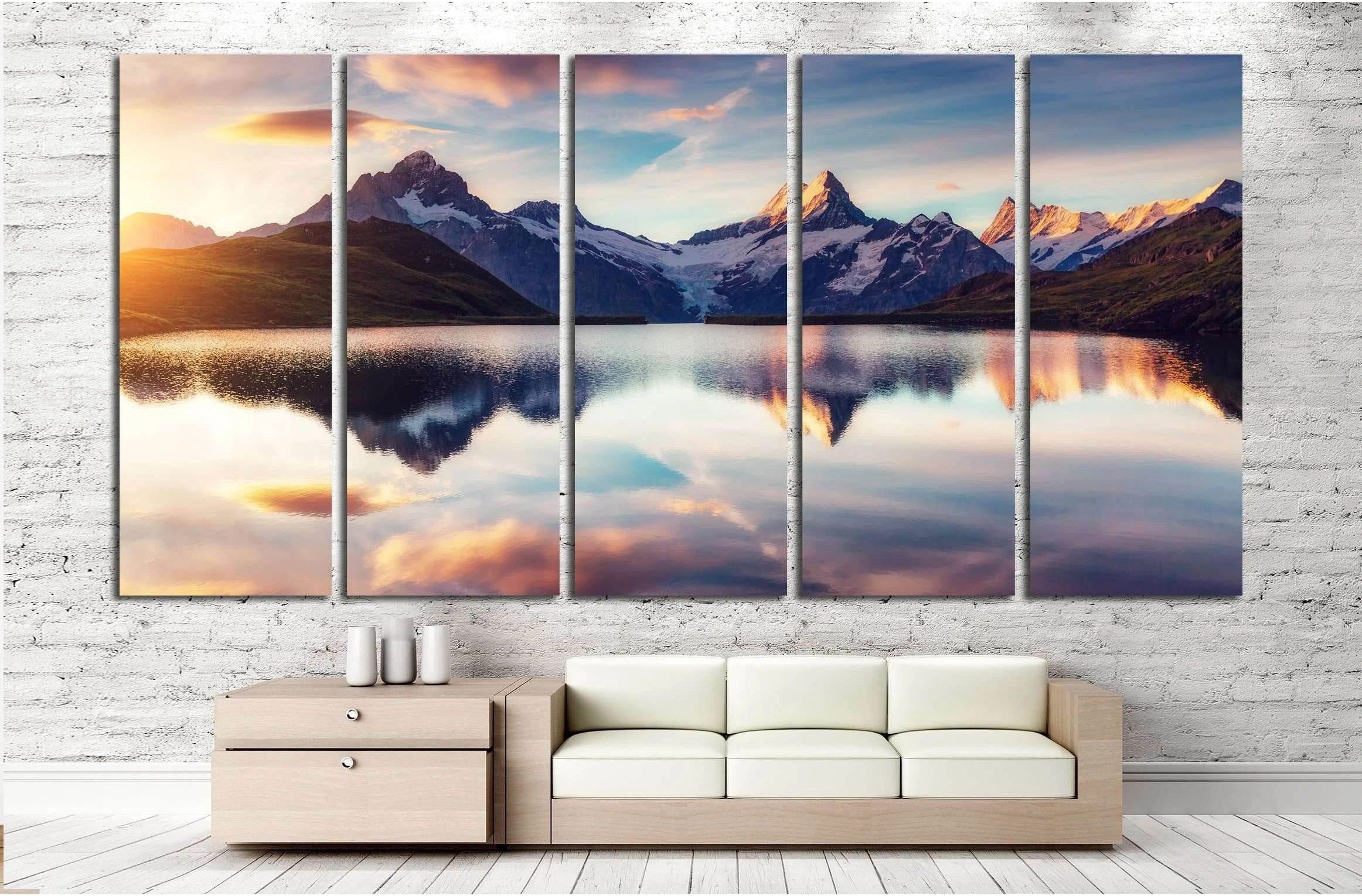 Grindelwald valley, Europe. Beauty world №3174 Ready to Hang Canvas Print - Zellart Canvas Prints ALL_Products, s-3174